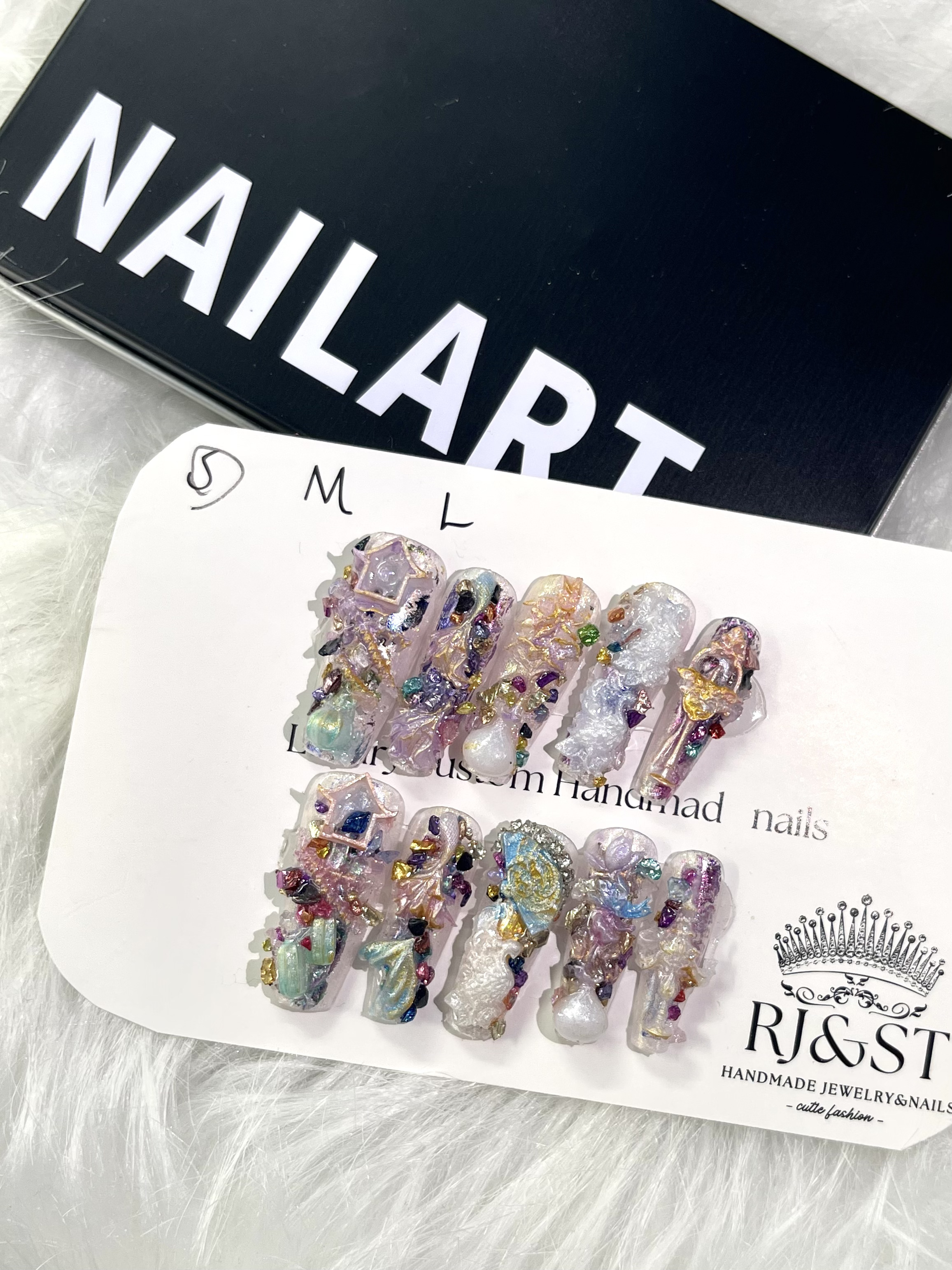 Embossed Series-Handmade Press-On Nails