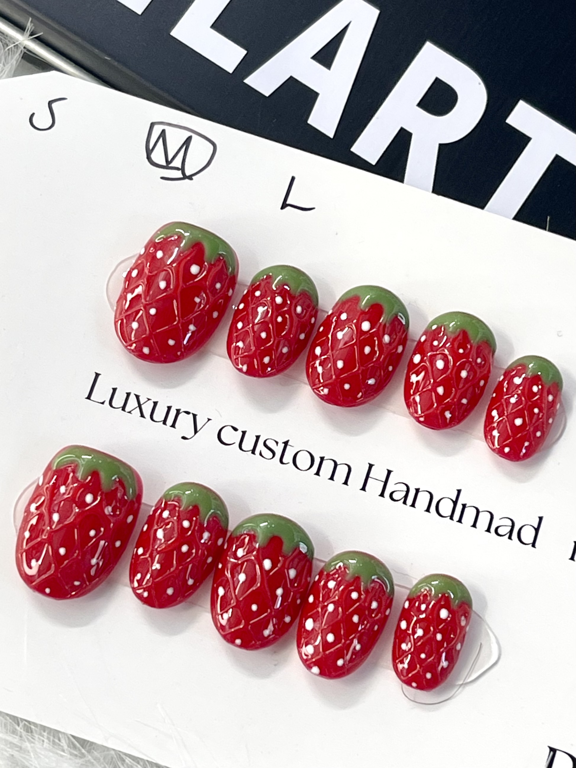 Berry Sweet | 3D Strawberry Press-On Nails