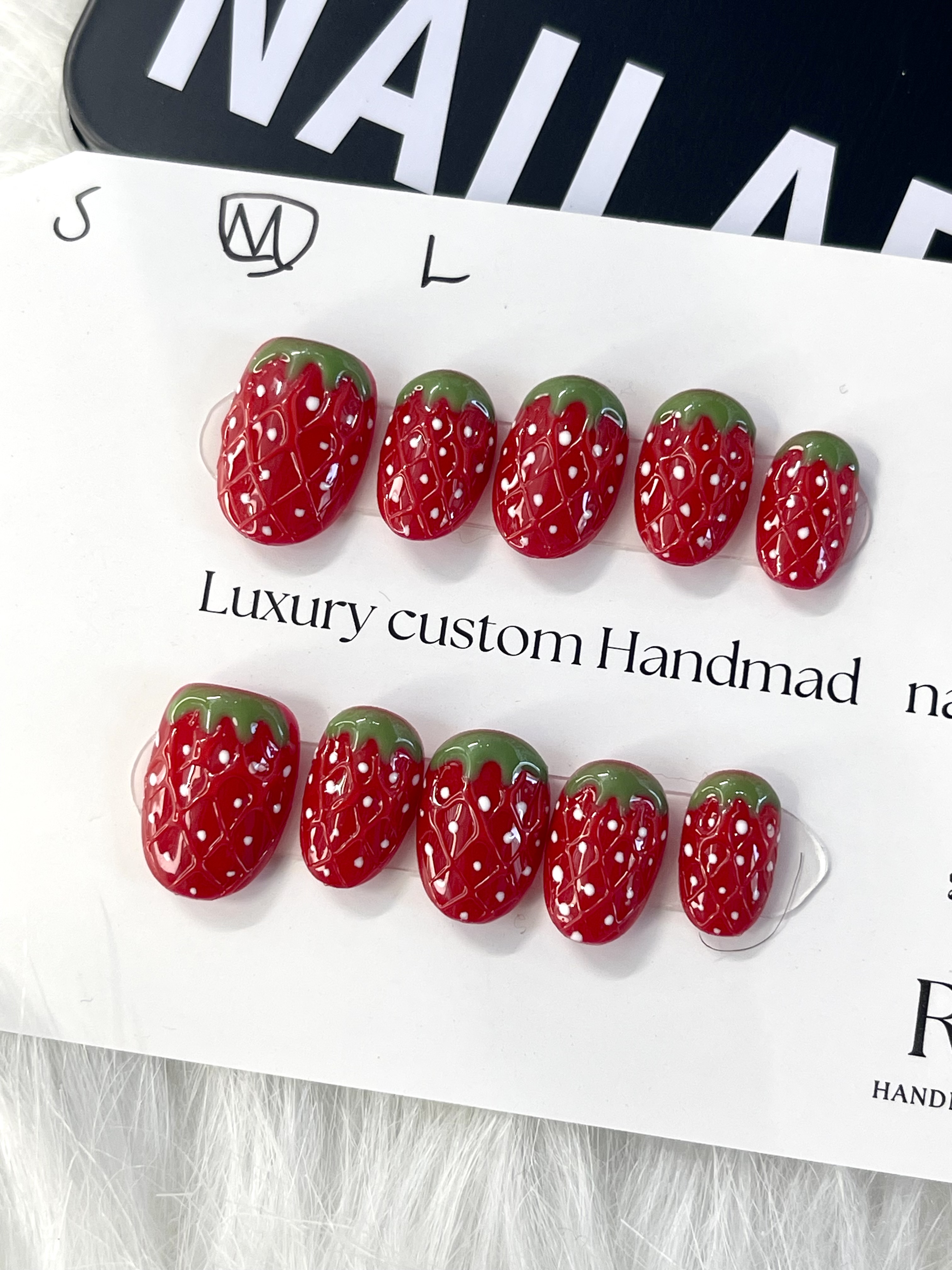 Berry Sweet | 3D Strawberry Press-On Nails