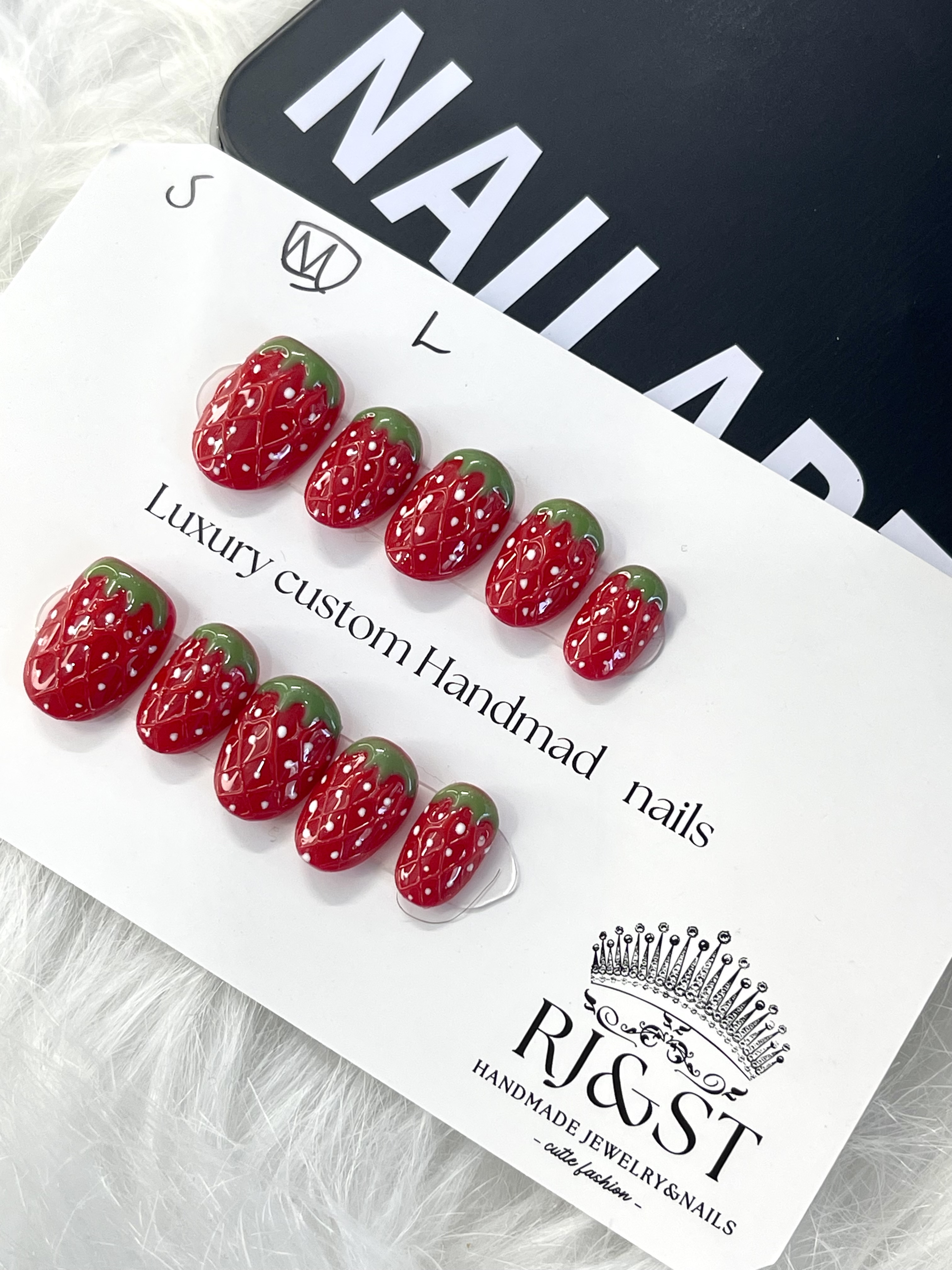 Berry Sweet | 3D Strawberry Press-On Nails