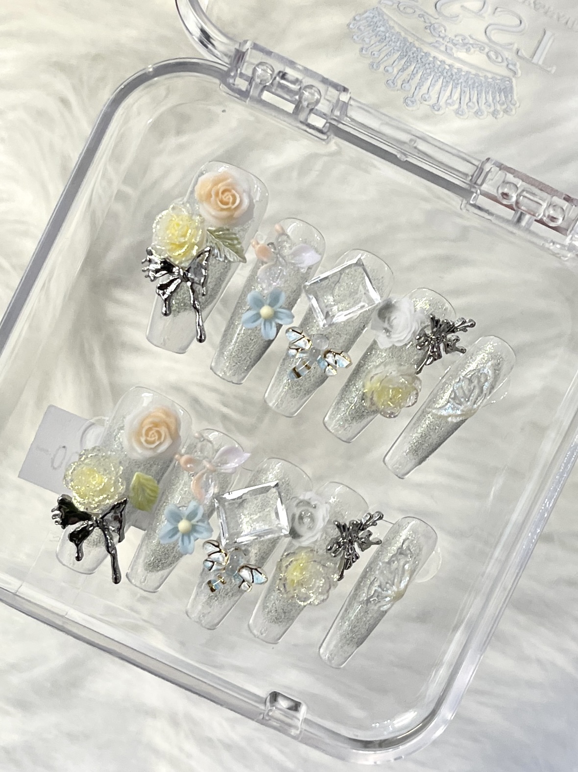 Blossom Breeze  — Medium Square Handmade Press On Nails