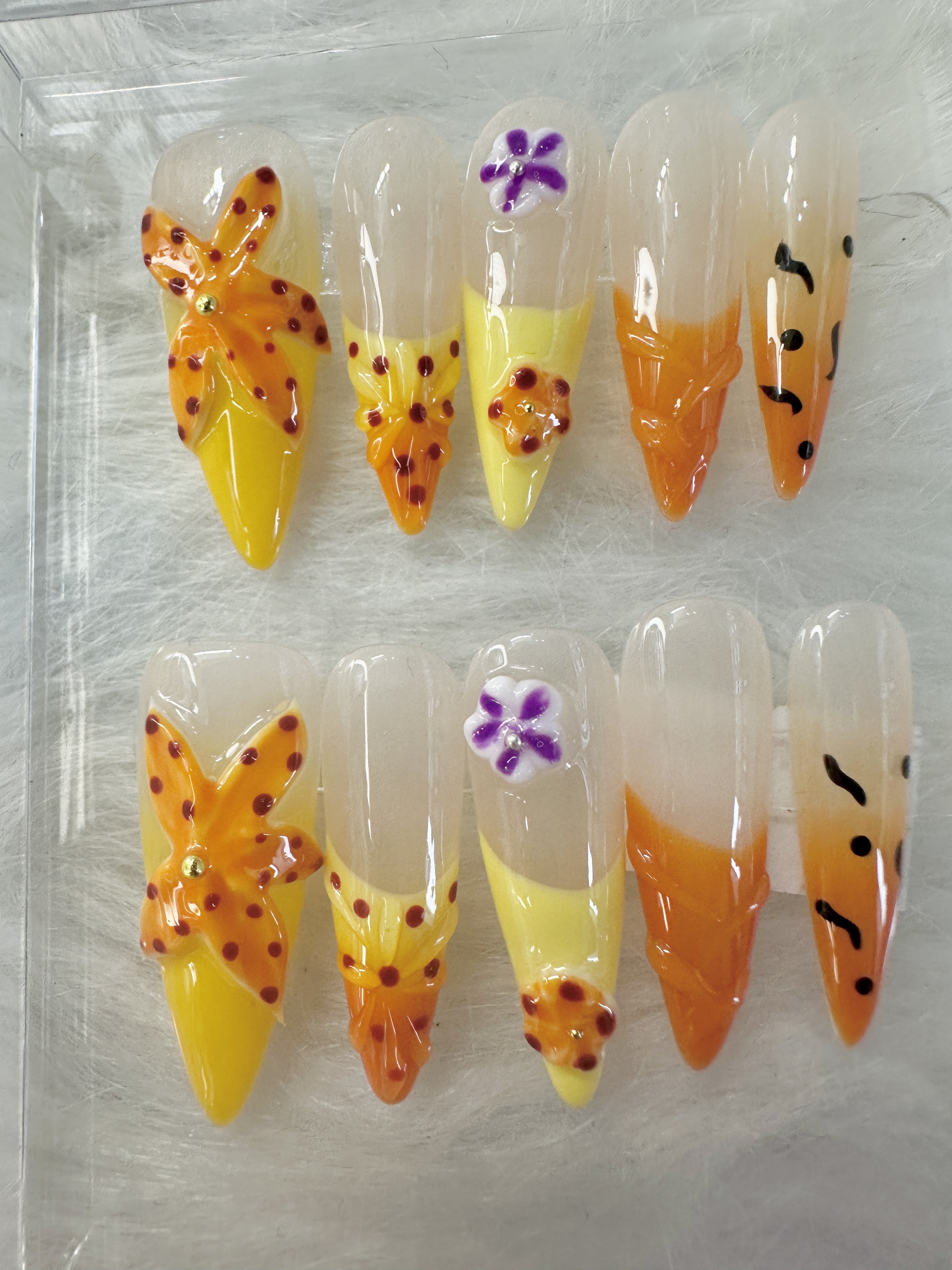 Sunset Bloom Press-On Nails