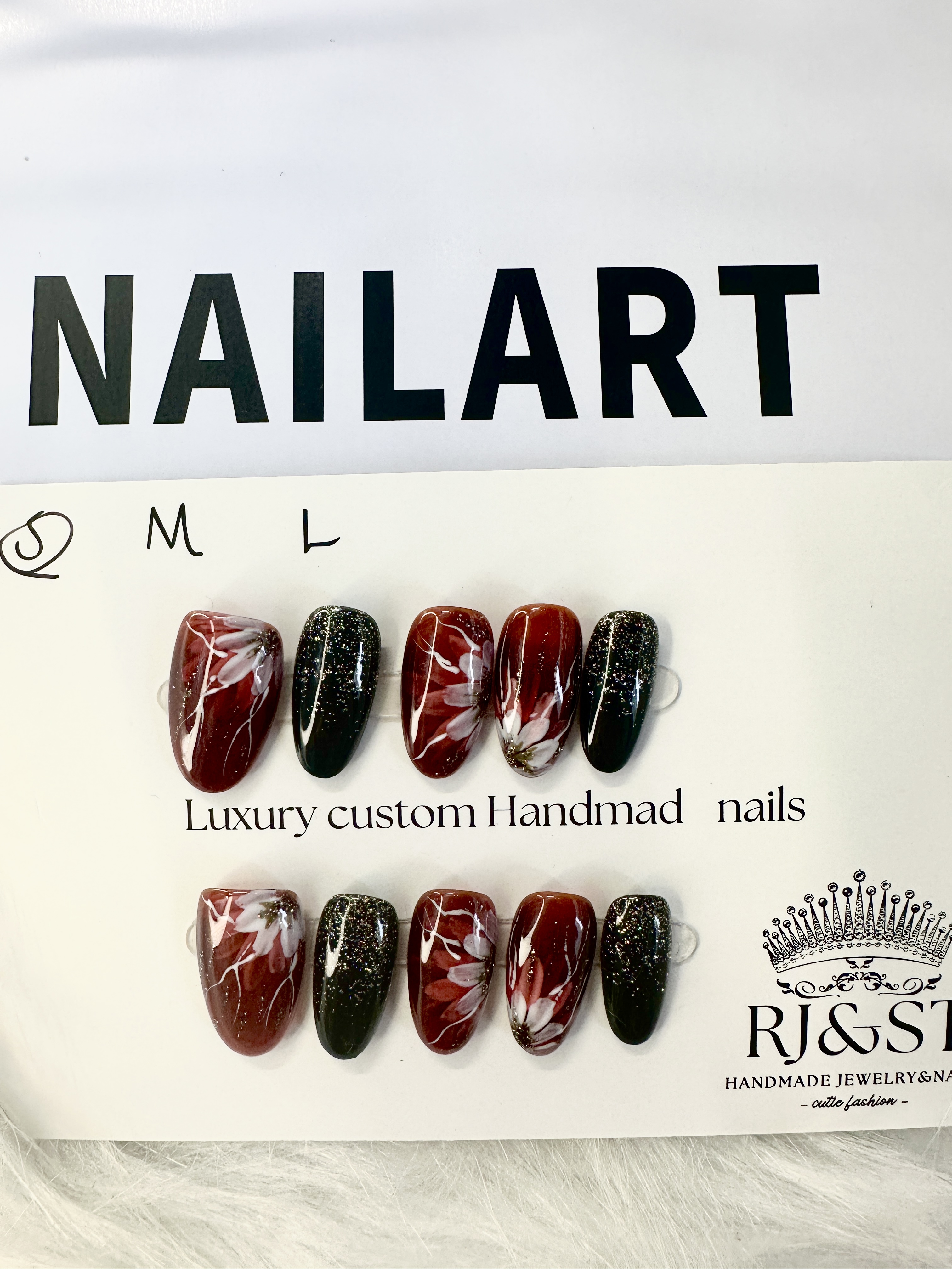 Crimson Elegance Press-On Nails