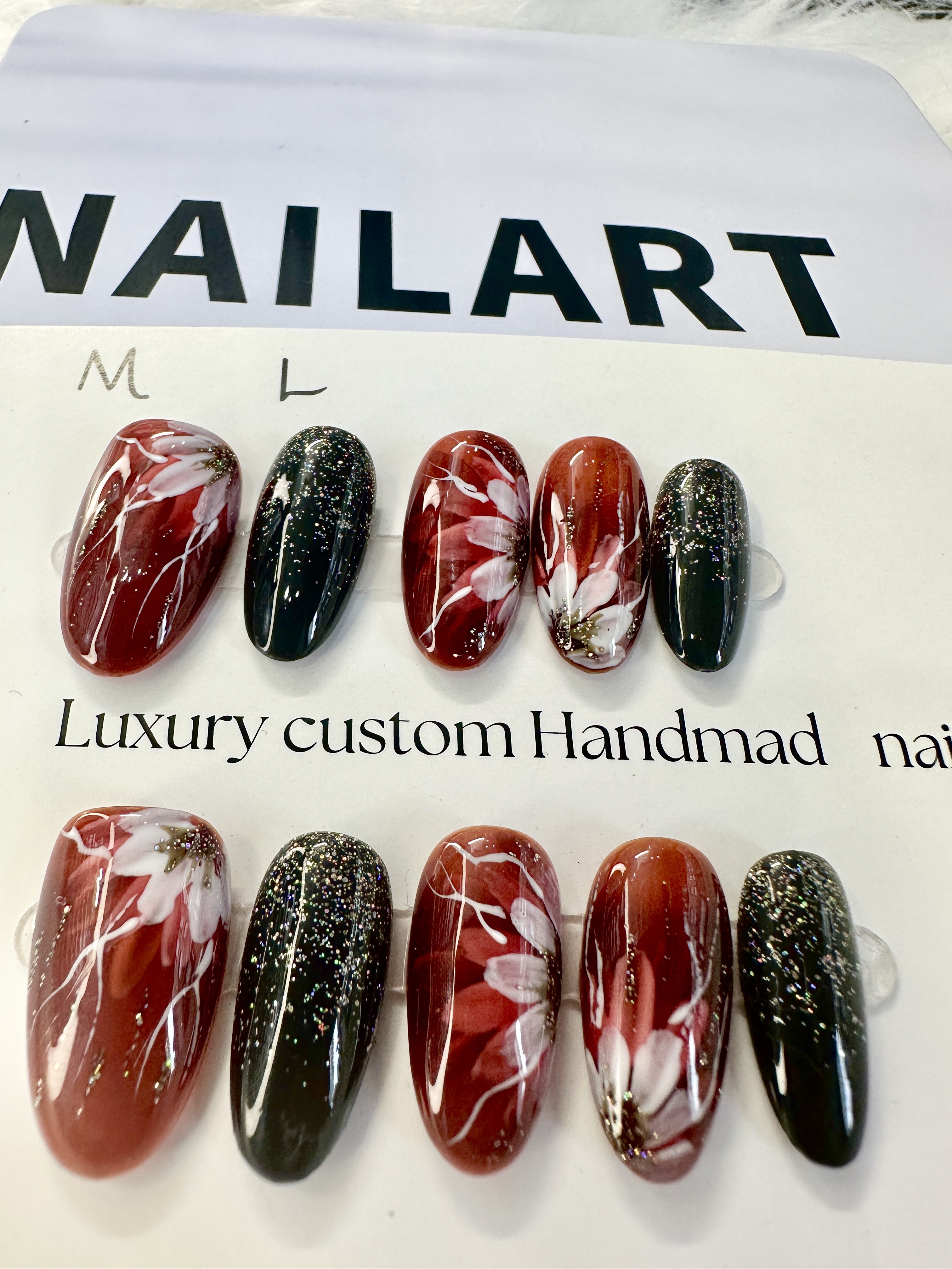 Crimson Elegance Press-On Nails