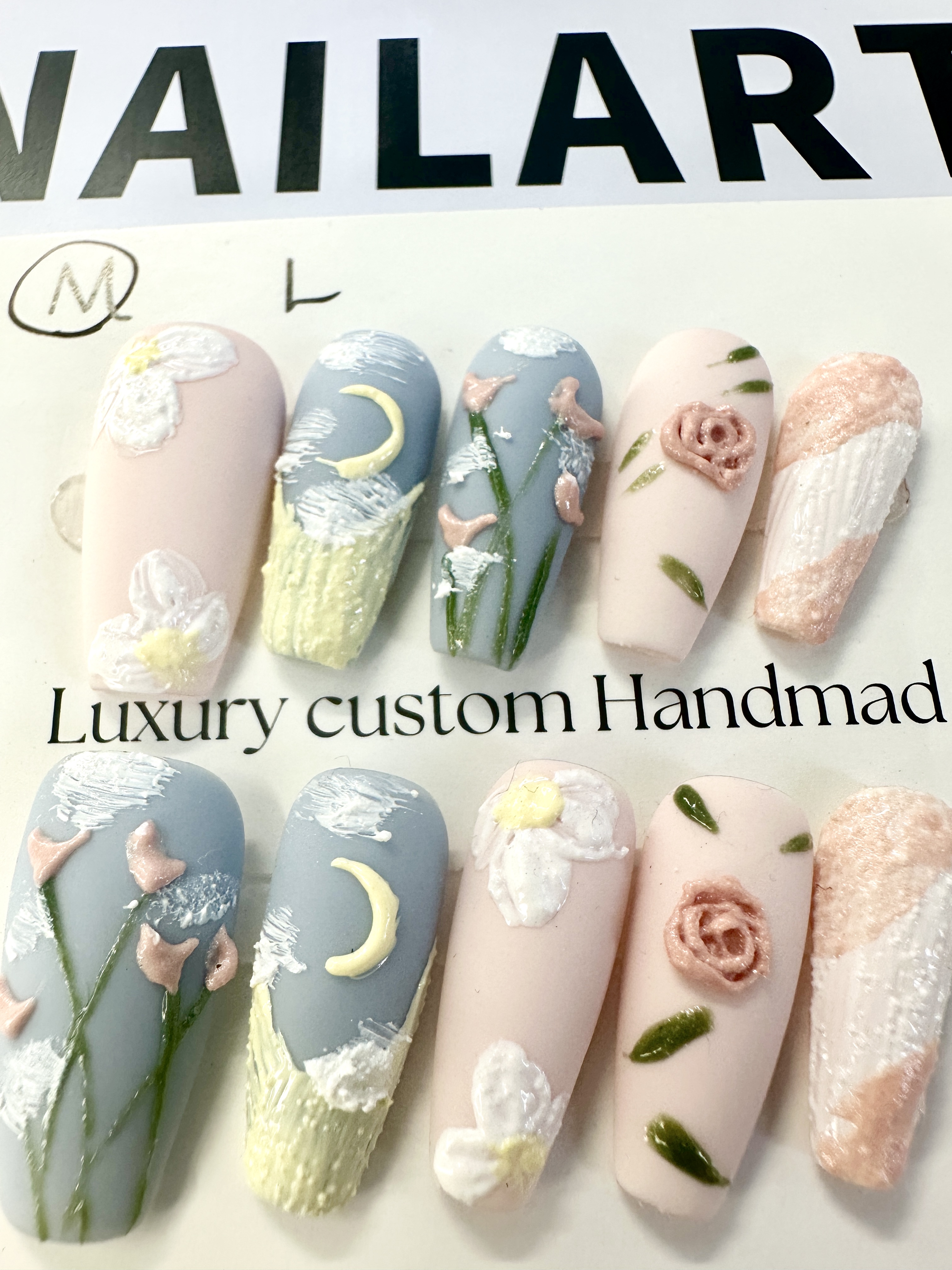 Whispers Under the Moon — Summer Limited Press-On Nails (Short Square)