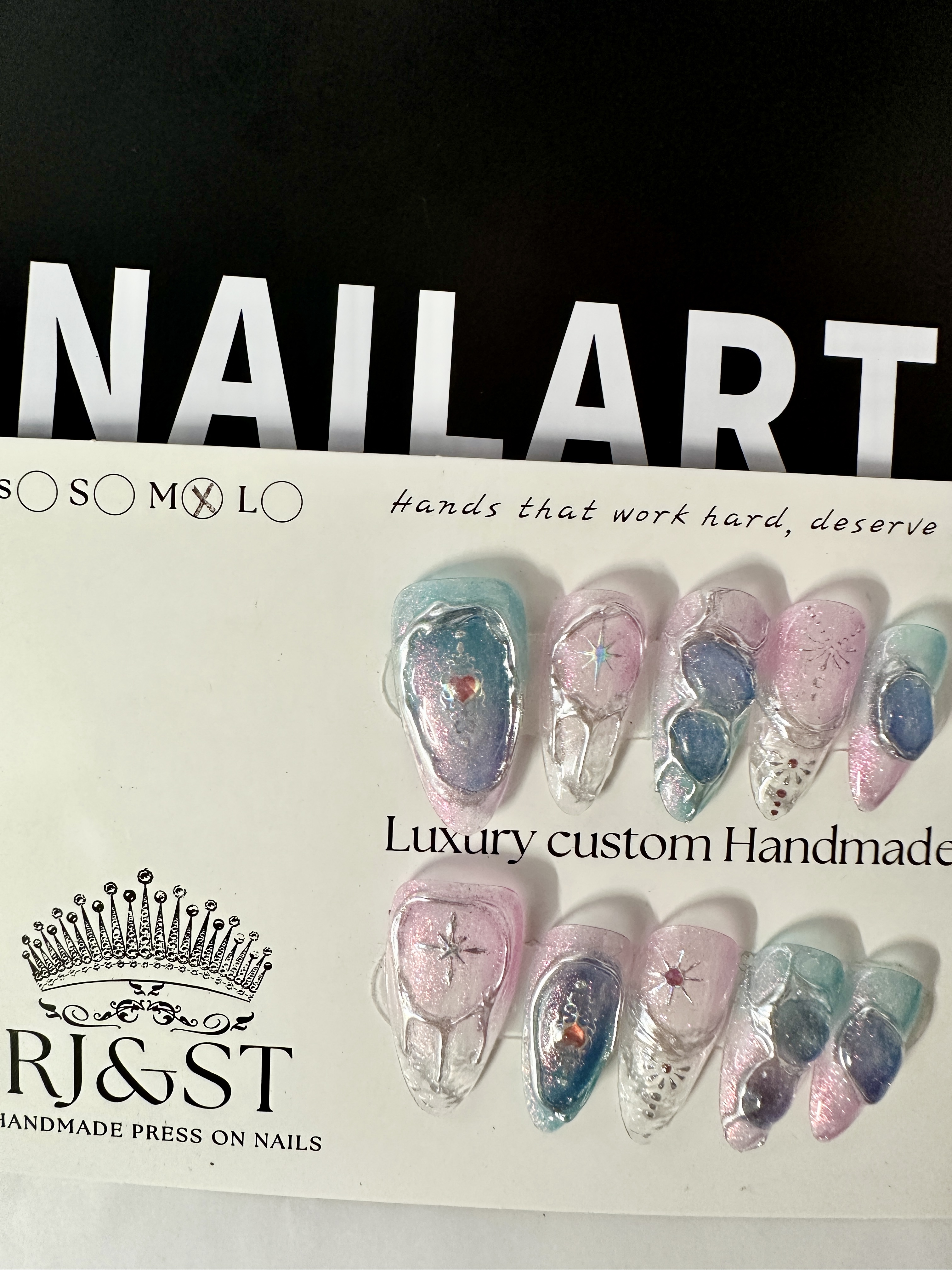 Galaxy Mirage · Medium Length Cosmic Gradient Press On Nails | Handmade Nails