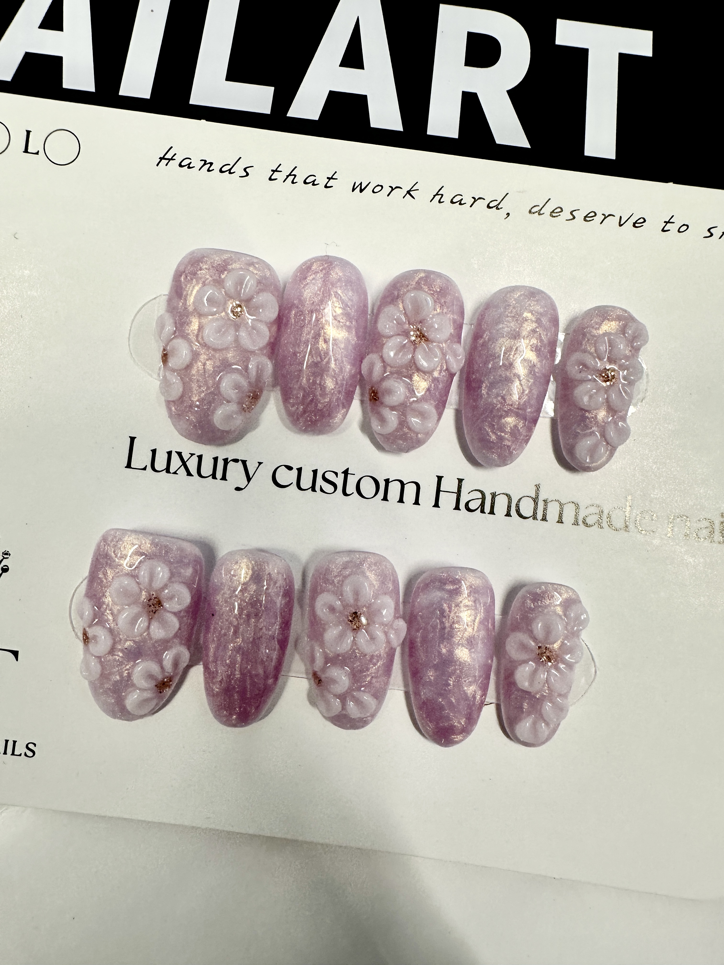 Sakura Whisper — Handmade Porcelain Pink Press-On Nails