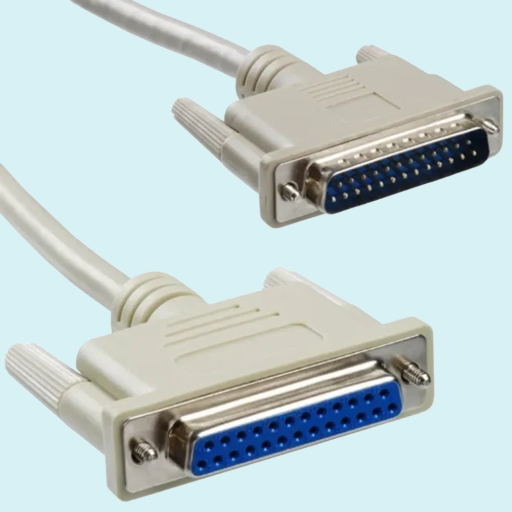 25-Pin Male to Female Parallel Cable