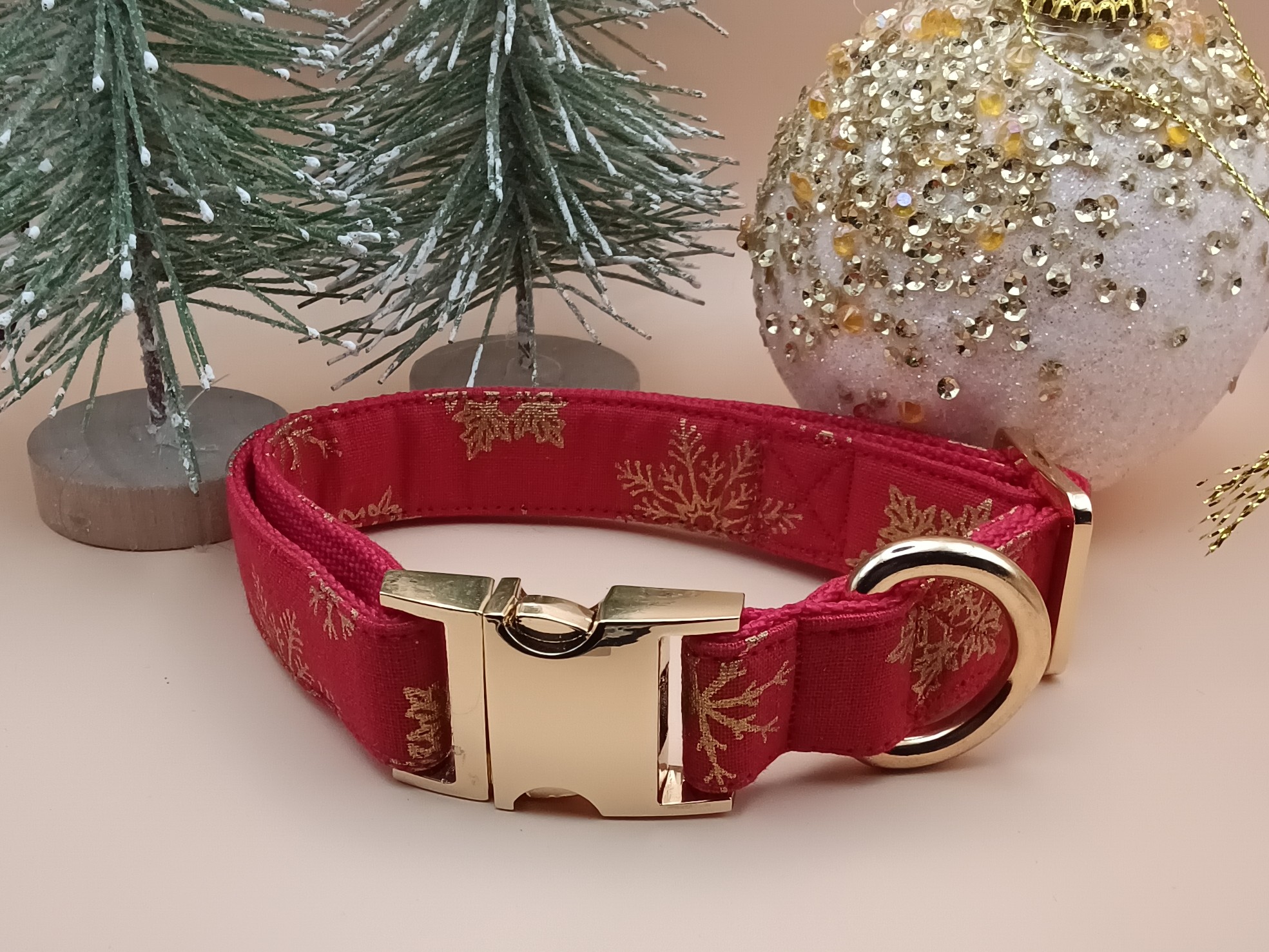Festive Red Dog Collar