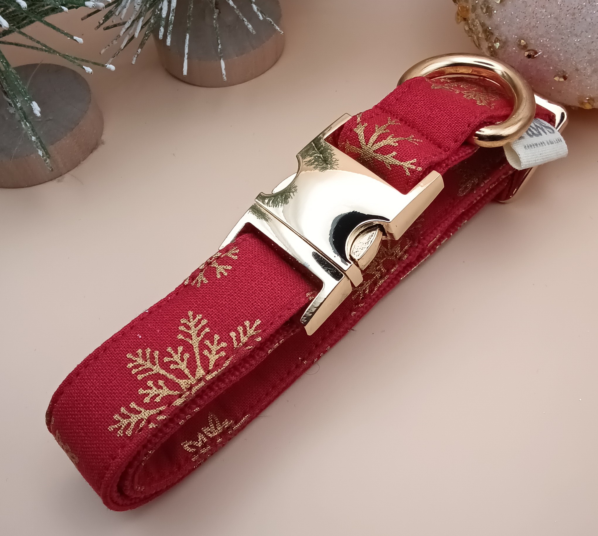 Festive Red Dog Collar