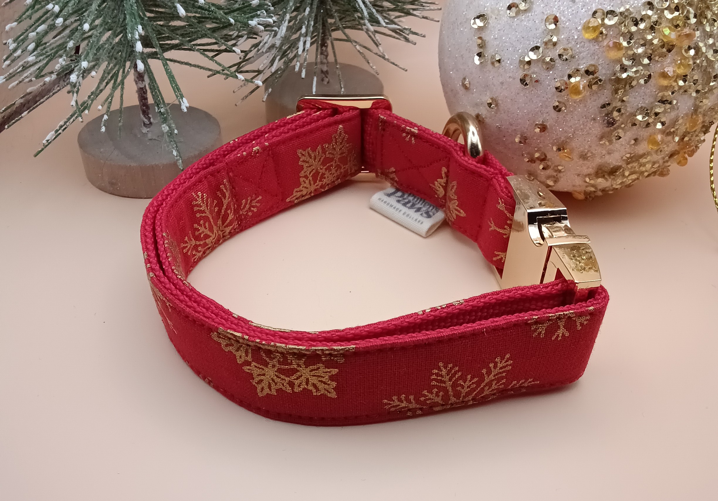 Festive Red Dog Collar