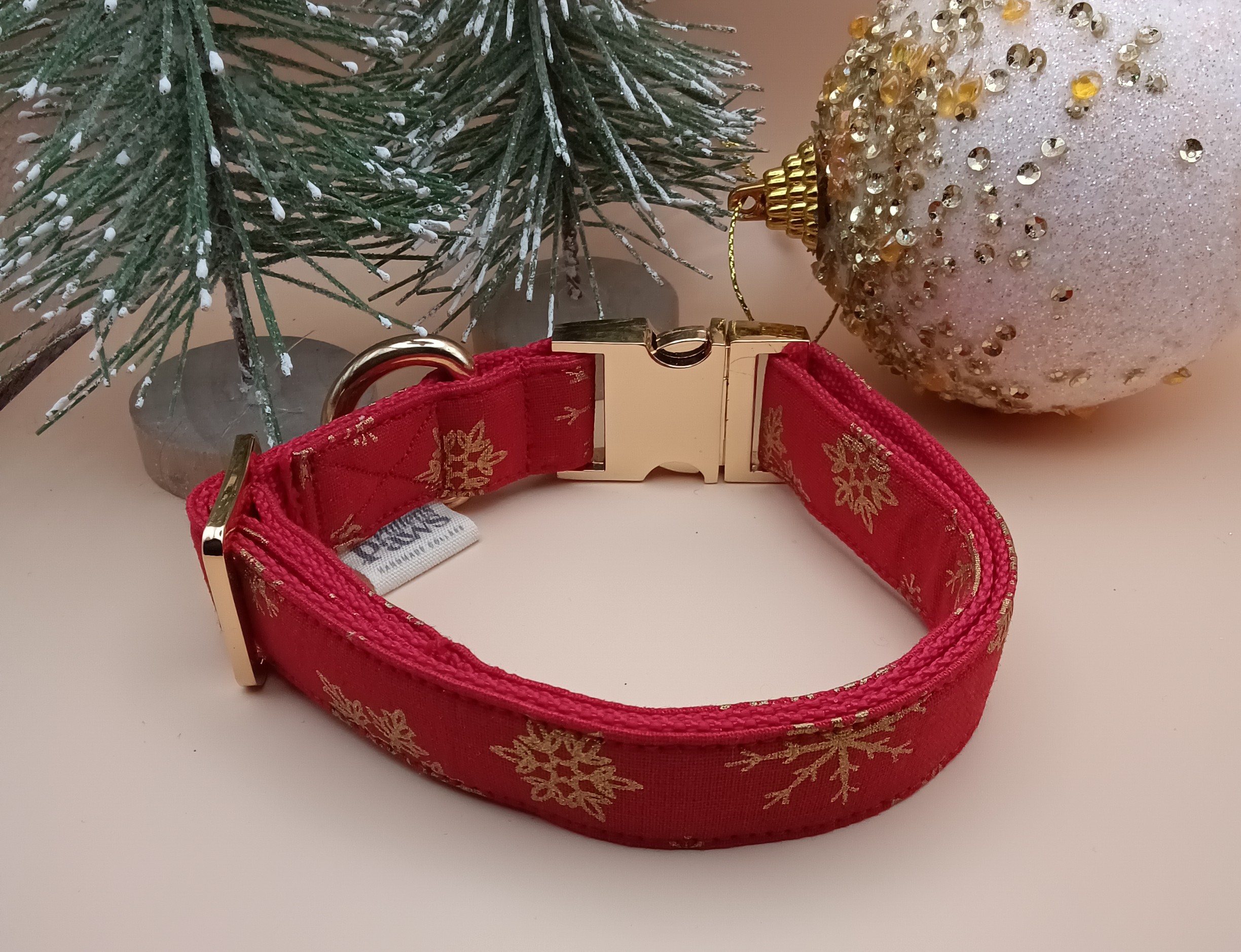 Festive Red Dog Collar