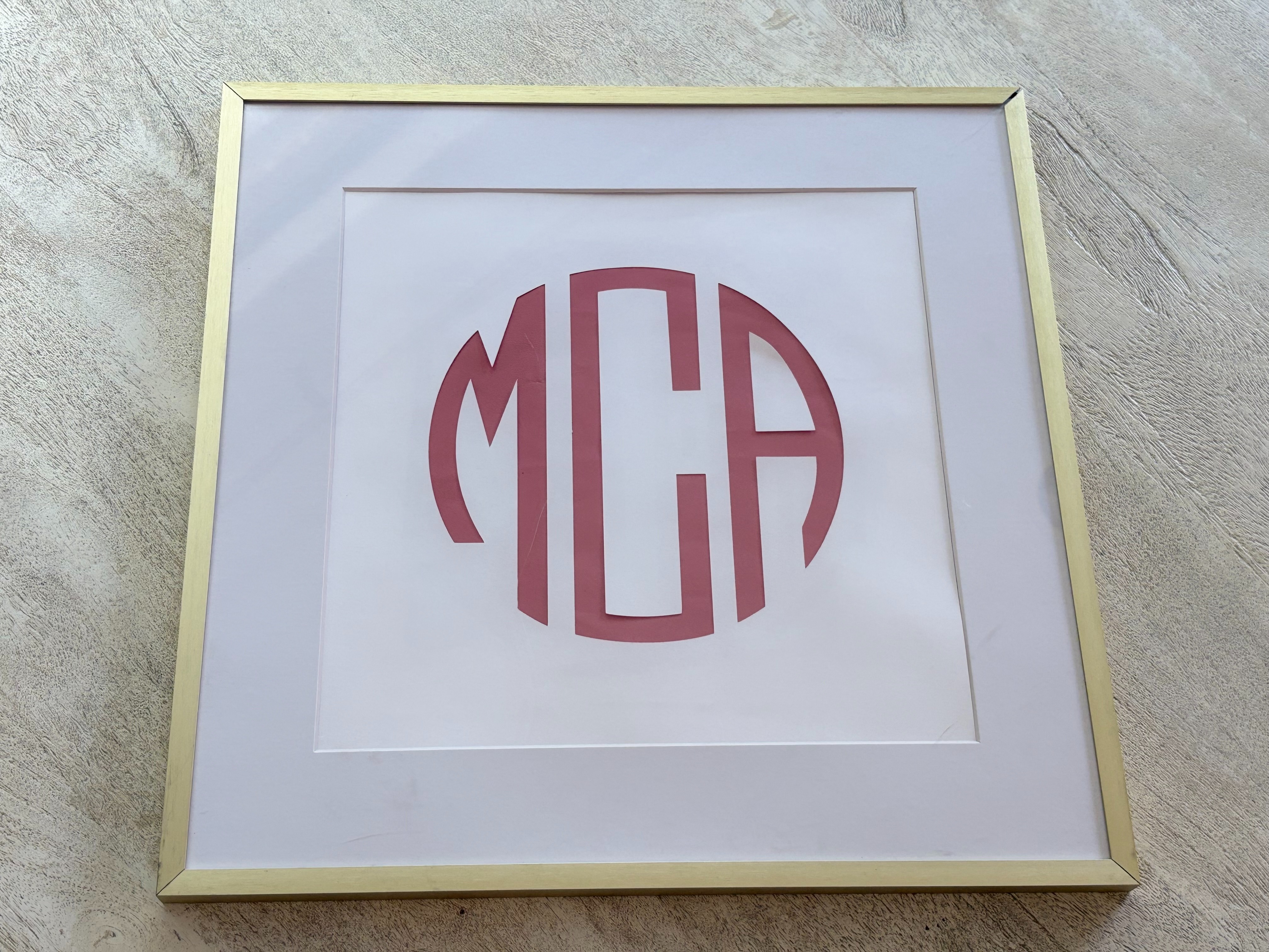 16" x 16" Monogram Frame