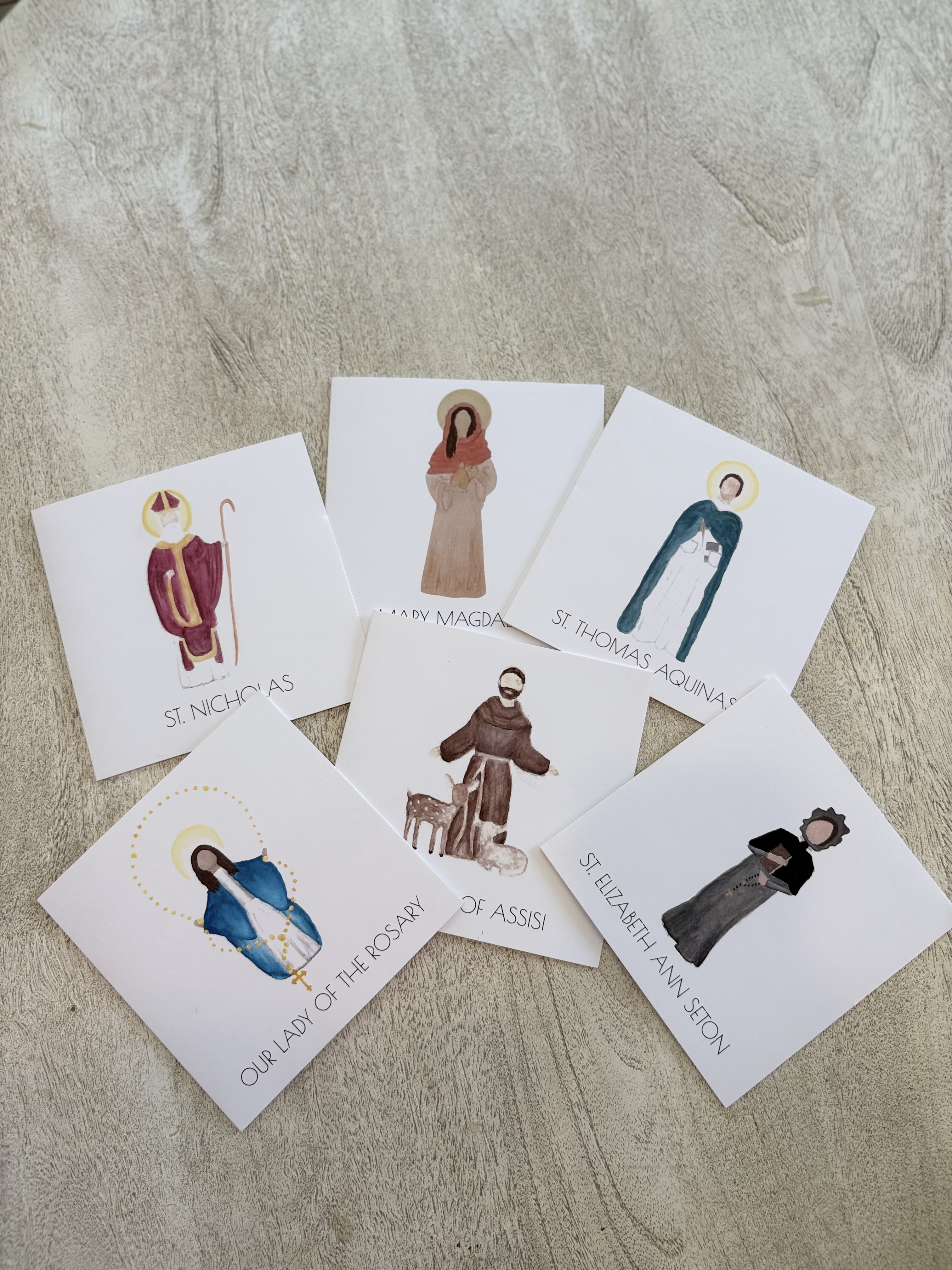 6pcs Saint Card Set