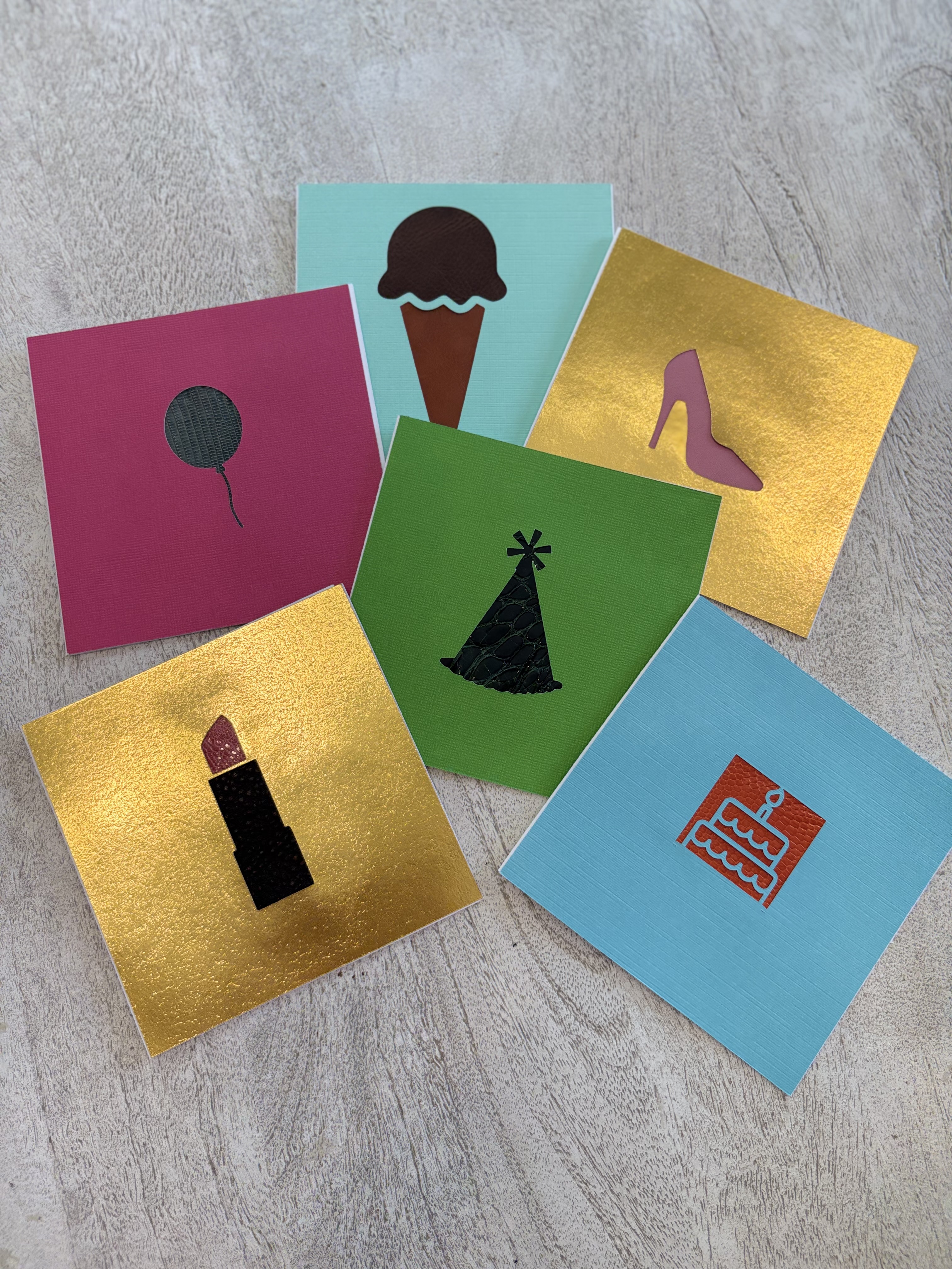 6pcs Birthday Card Set