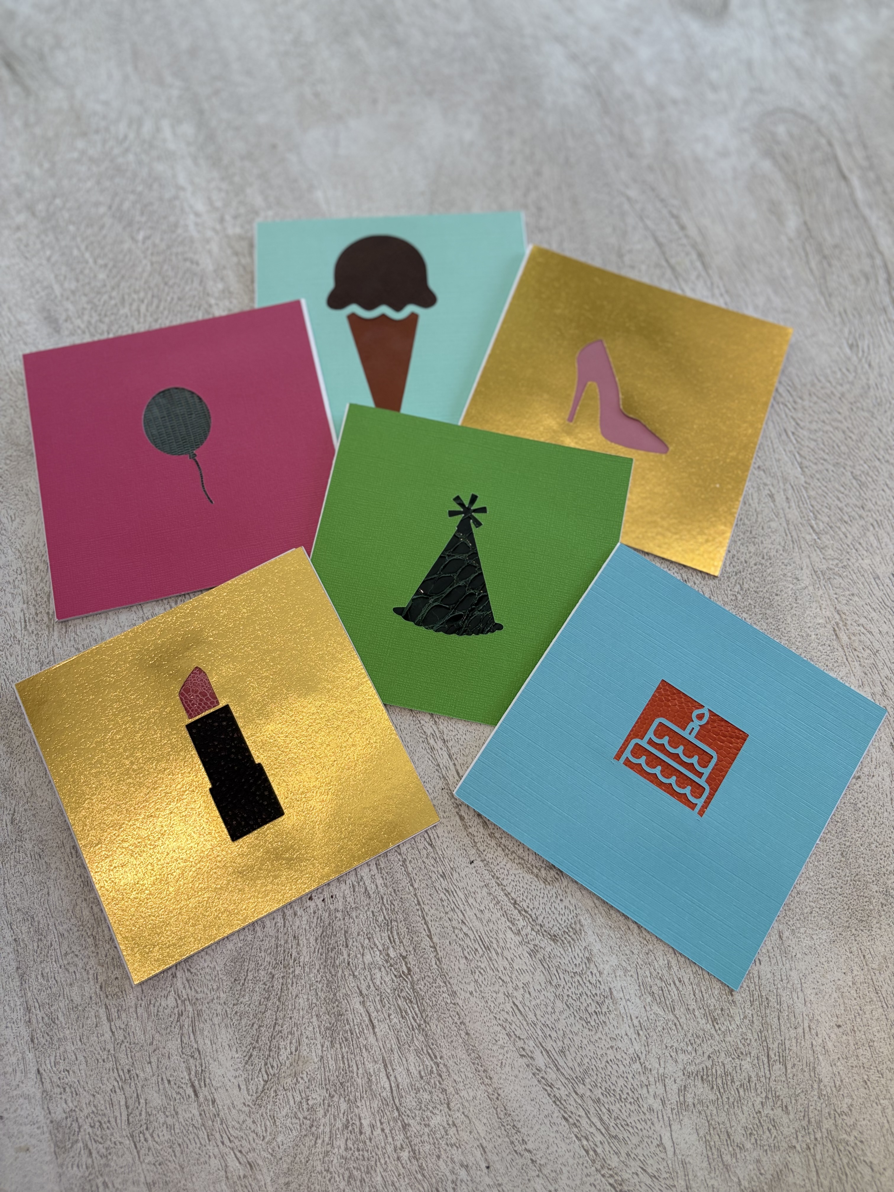 6pcs Birthday Card Set