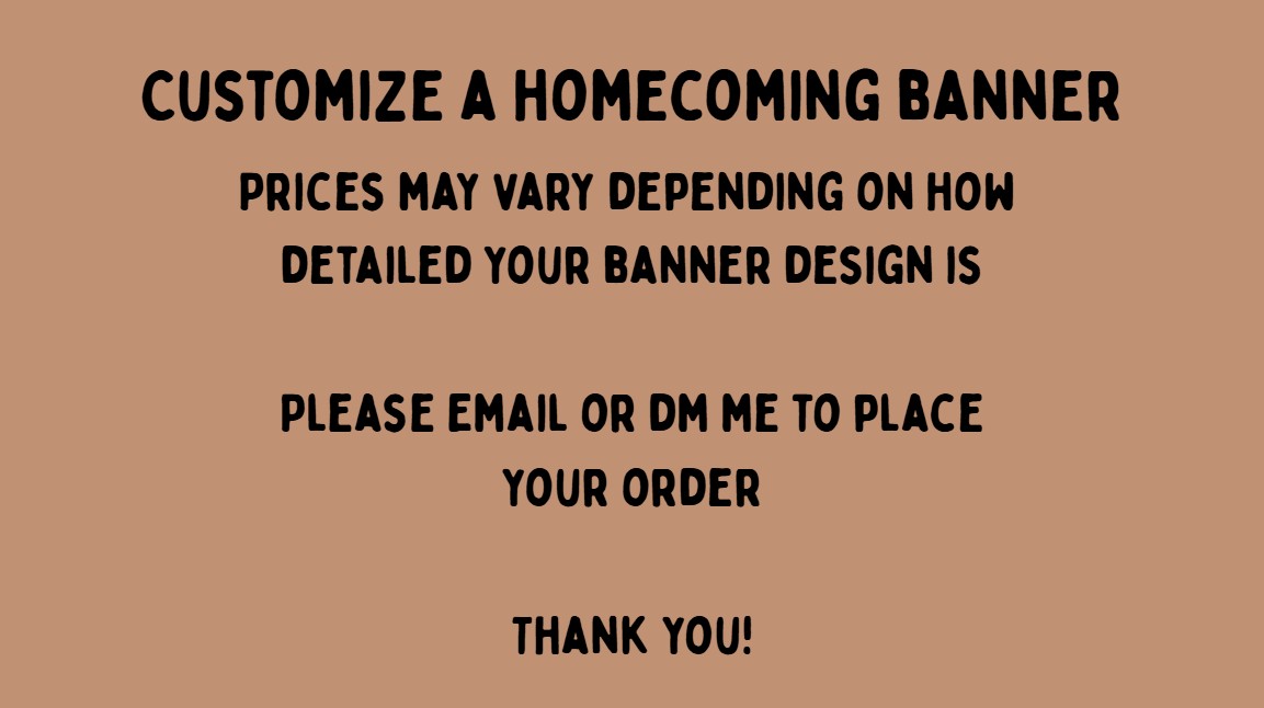 Custom Homecoming Banner