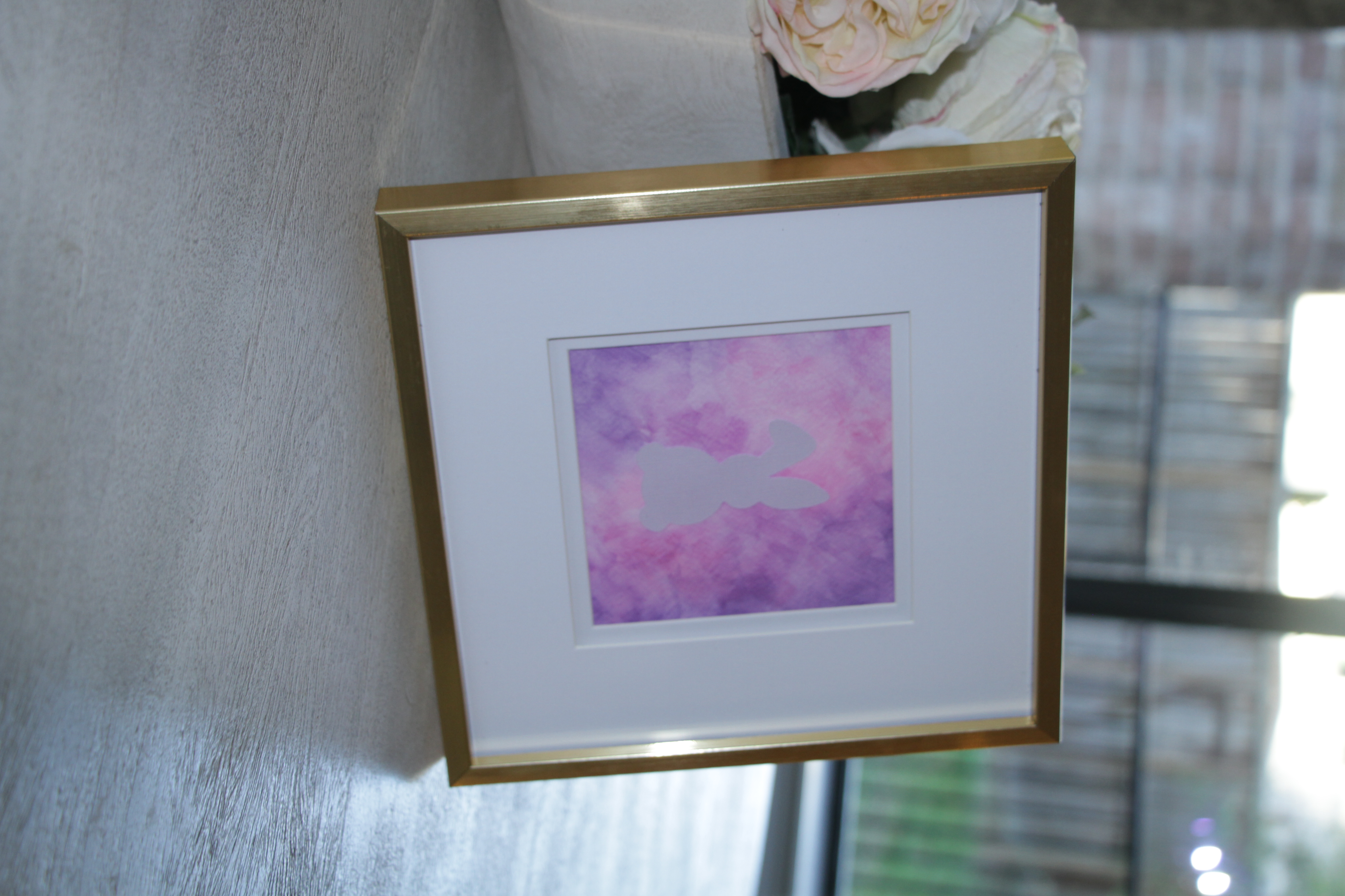 Watercolor bunny frame