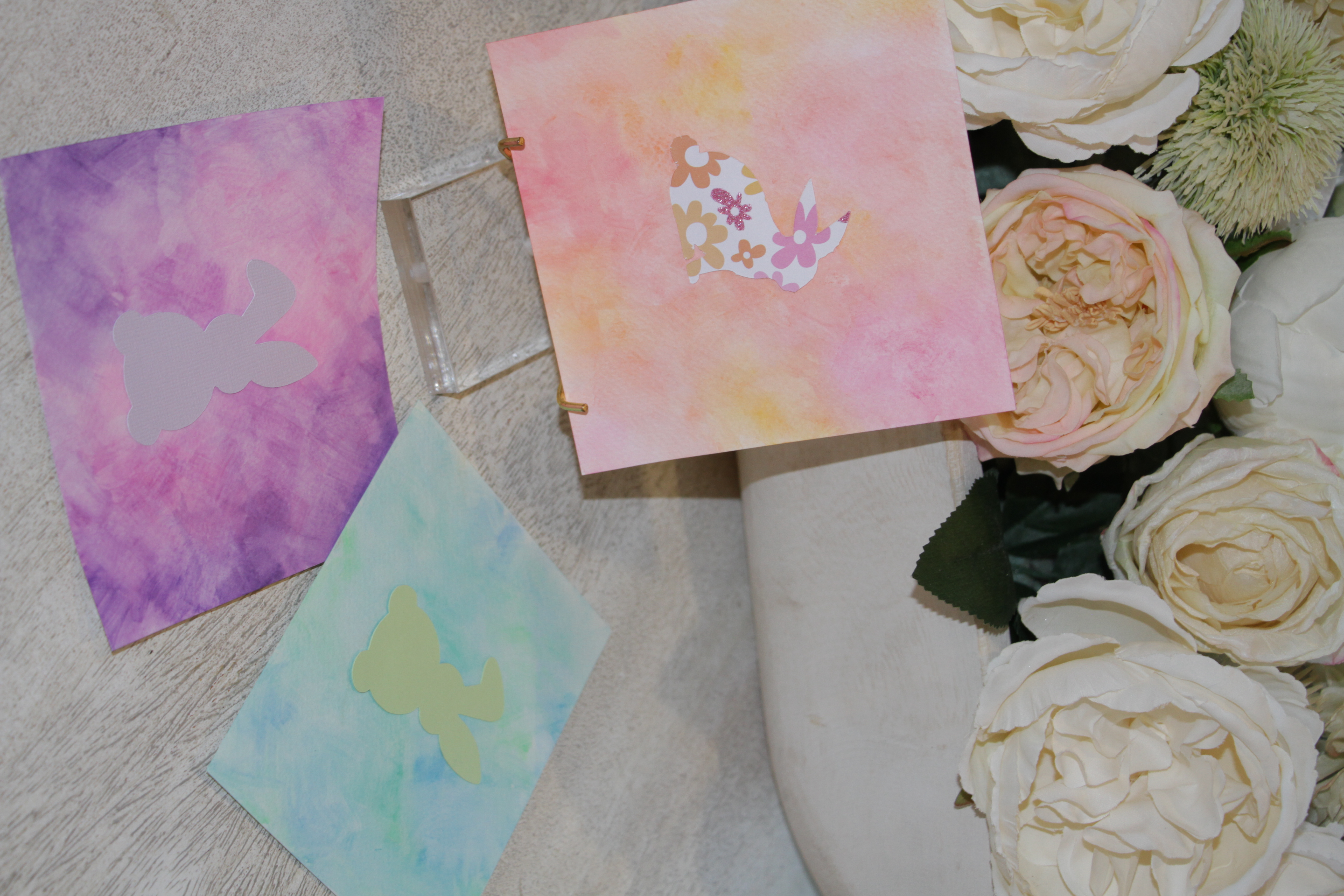 Watercolor bunny frame