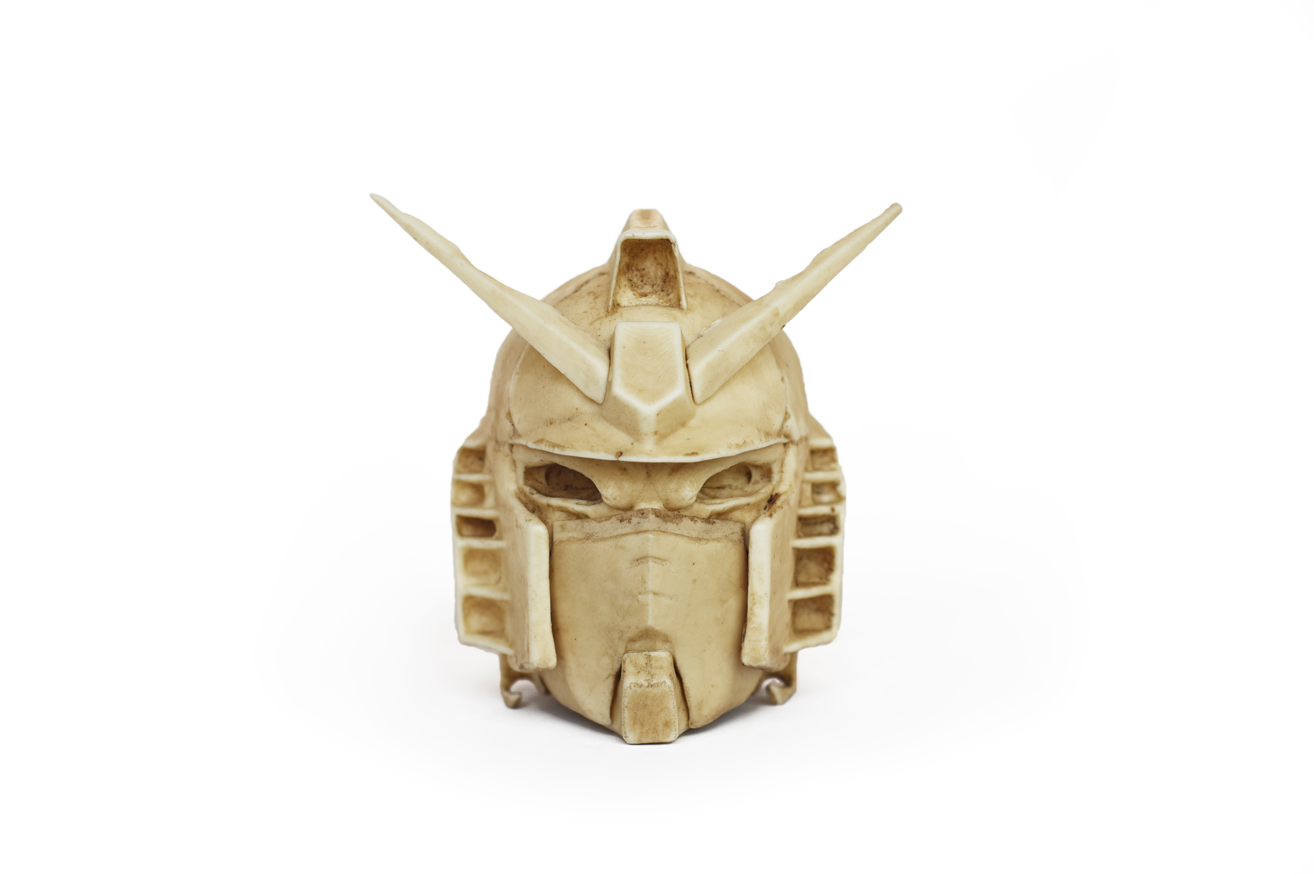 Gundam-inspired Skull Sculpture