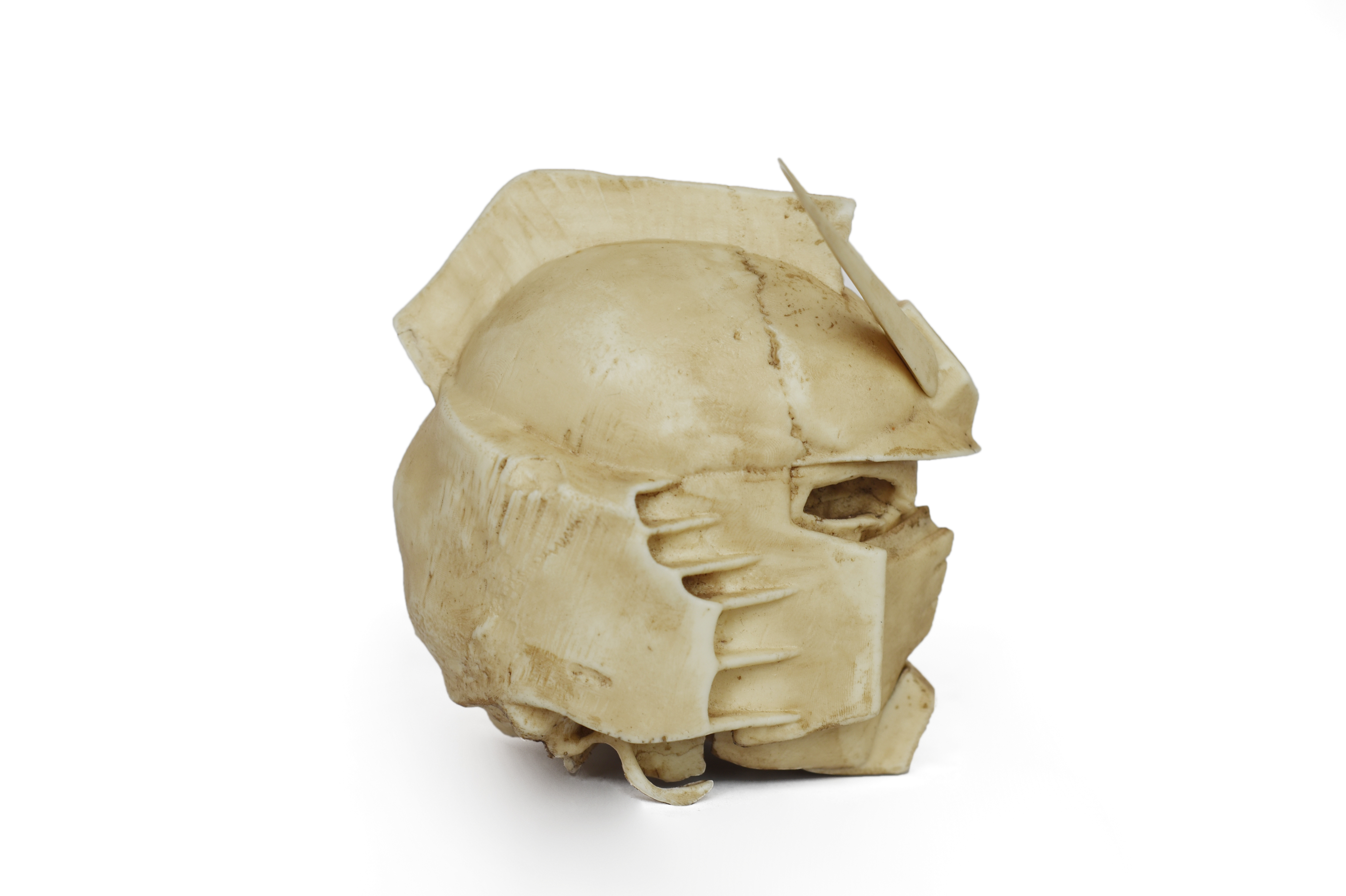 Gundam-inspired Skull Sculpture