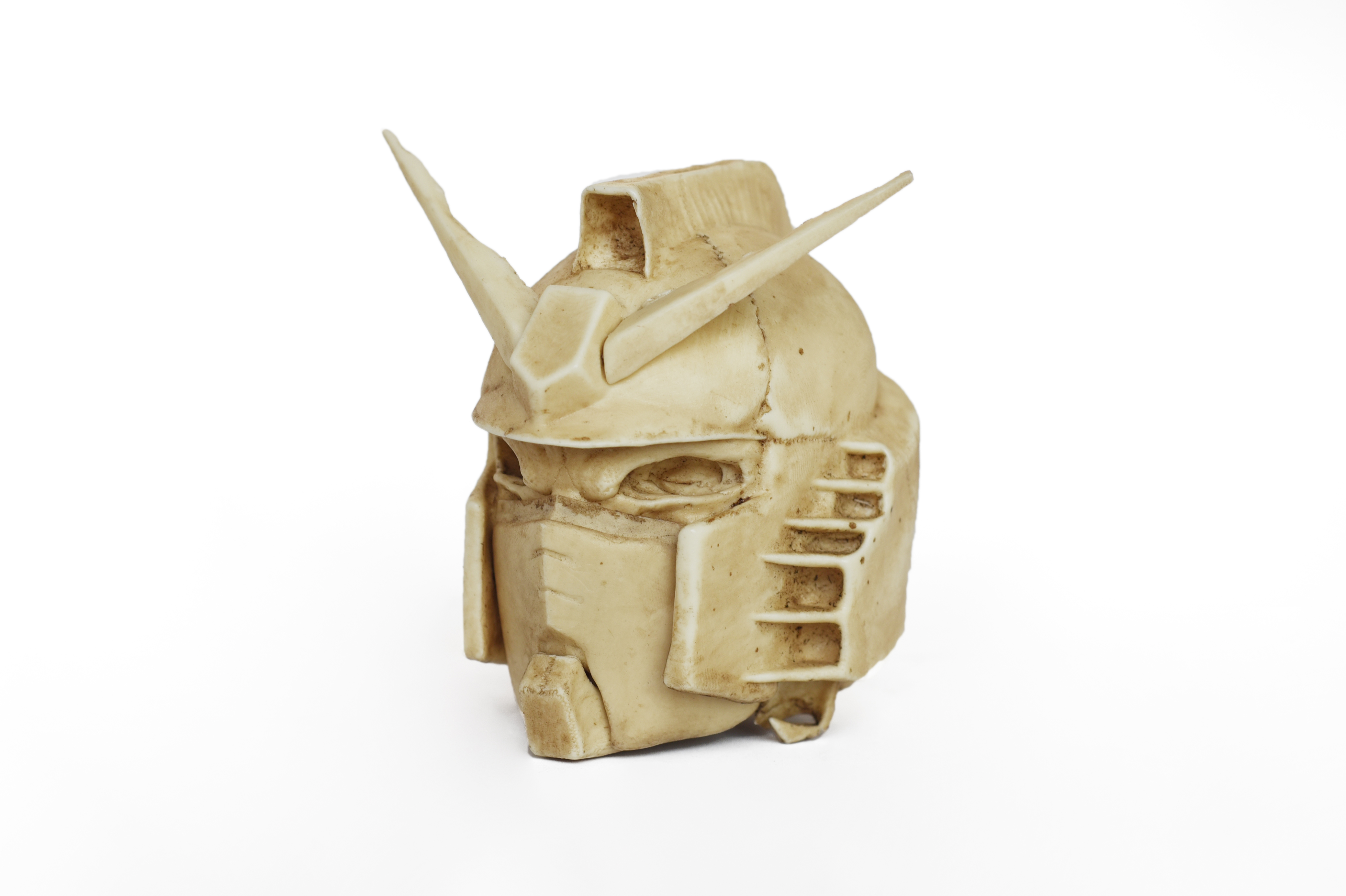Gundam-inspired Skull Sculpture
