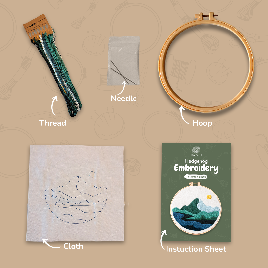 Embroidery DIY Kit — Mountain Scenery