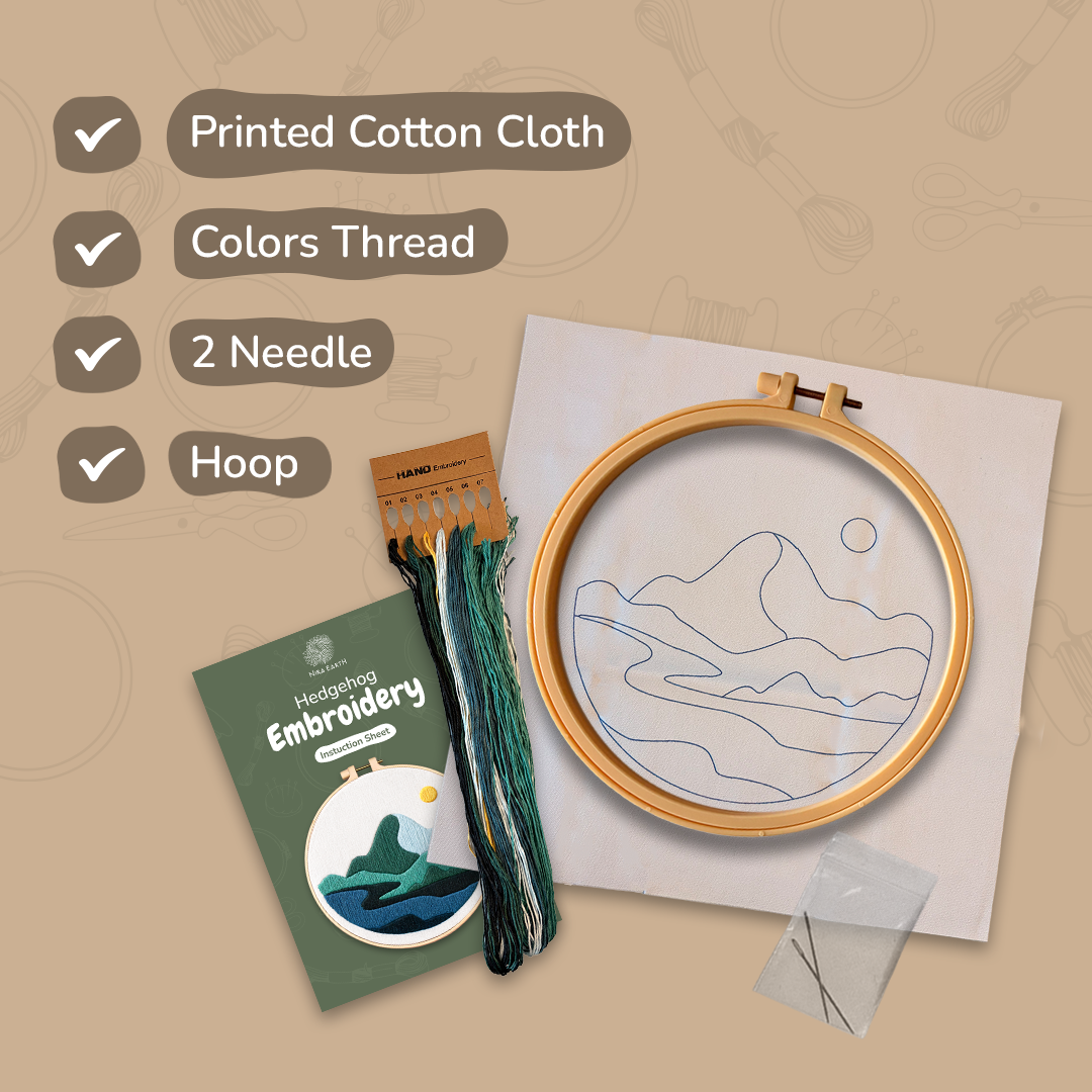 Embroidery DIY Kit — Mountain Scenery