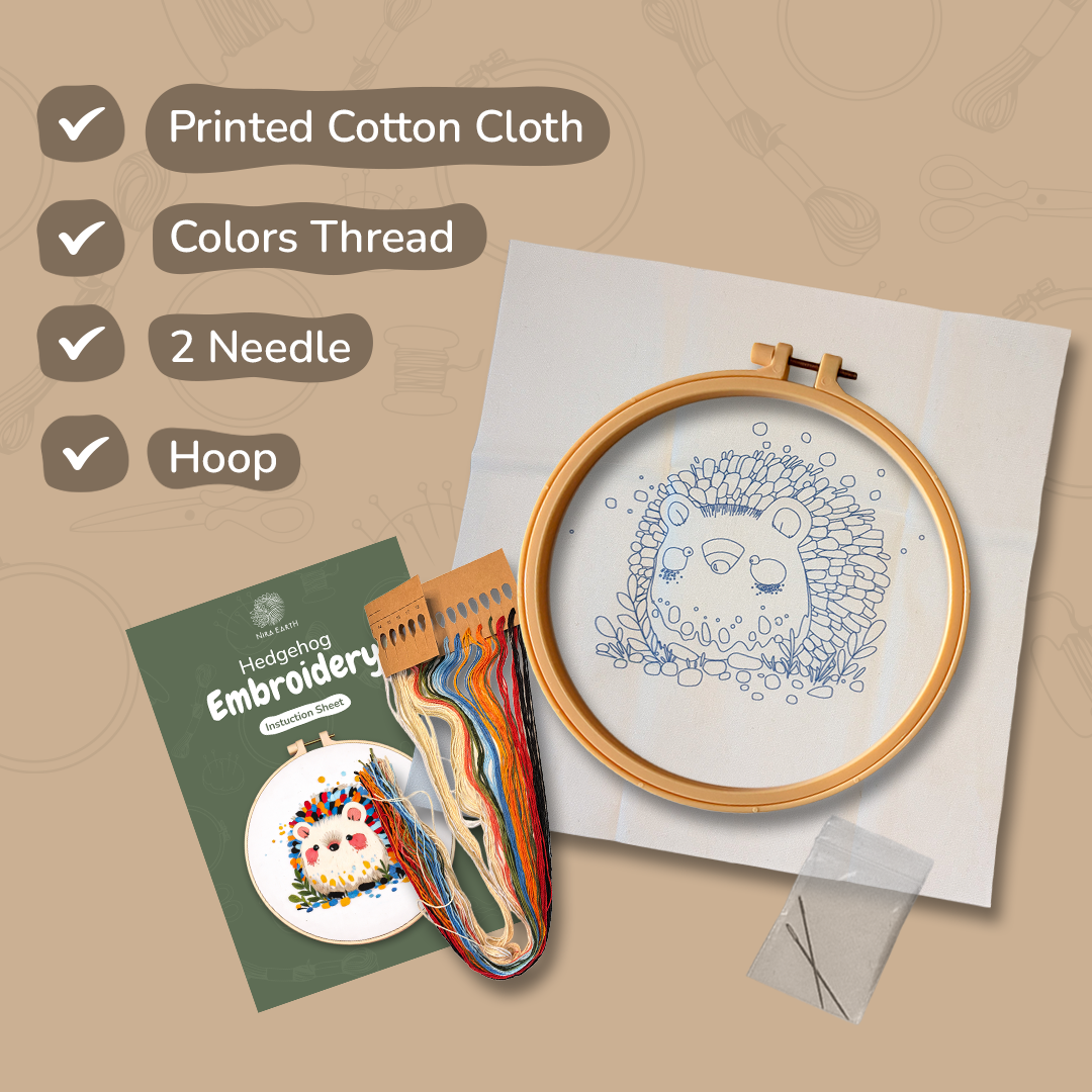 Embroidery DIY Kit — Hedgehog
