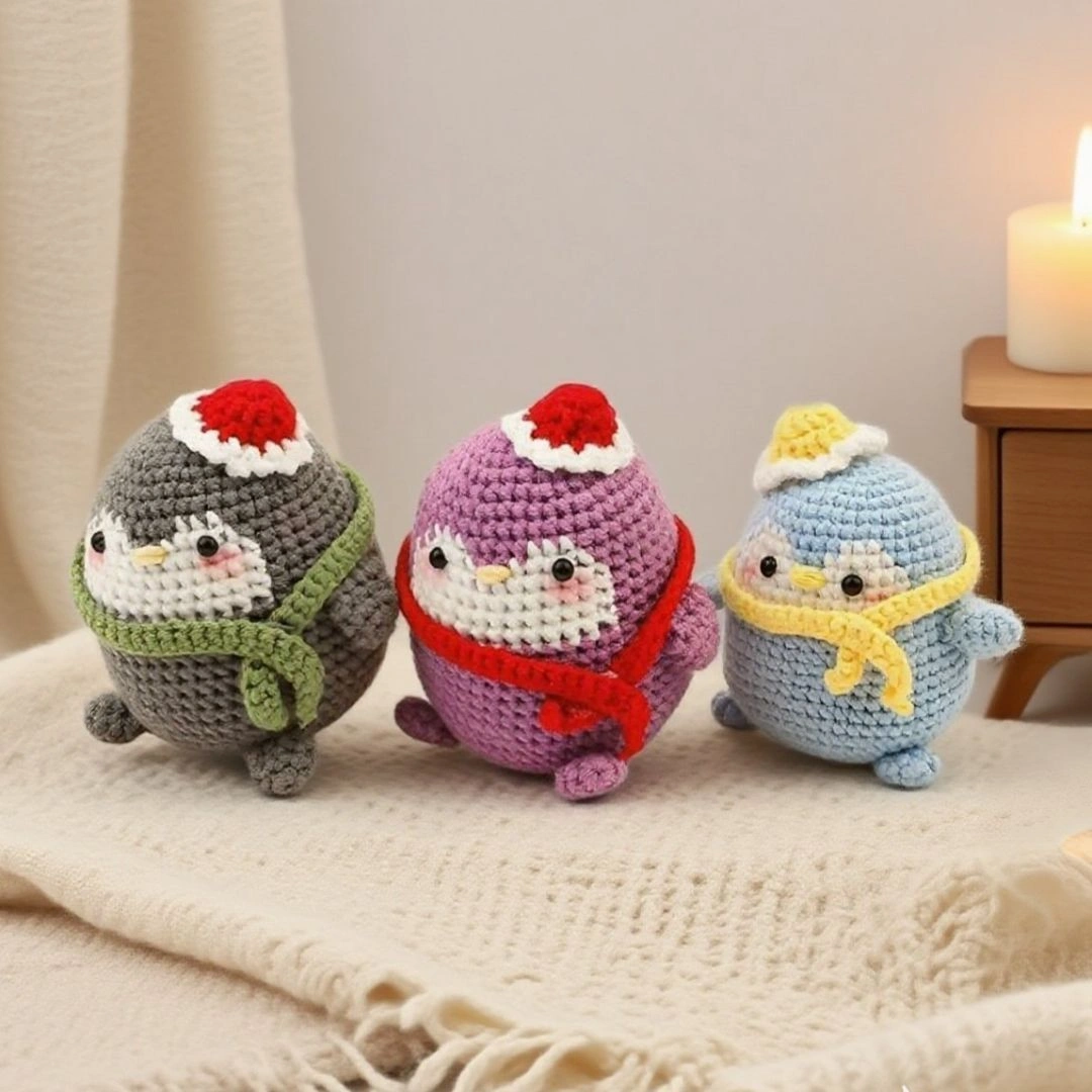 Three Penguins Beginner Crochet Kit