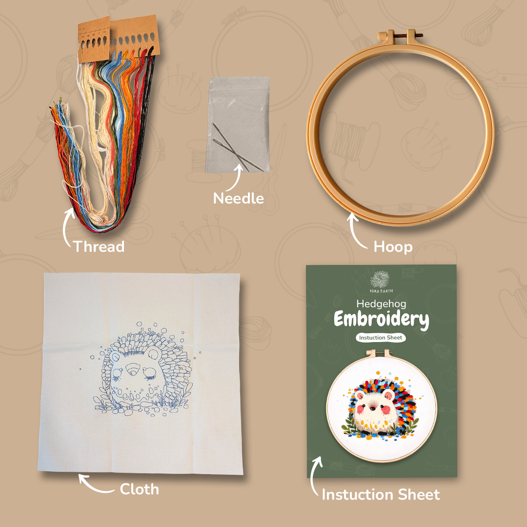 Embroidery DIY Kit — Hedgehog