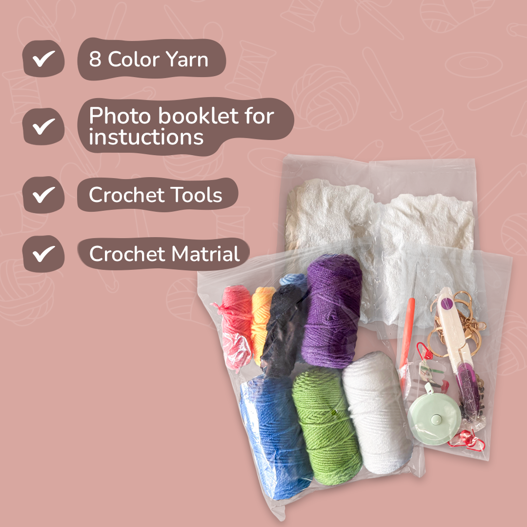 Beginner Crochet DIY Kit | 3 Projects in 1 Set