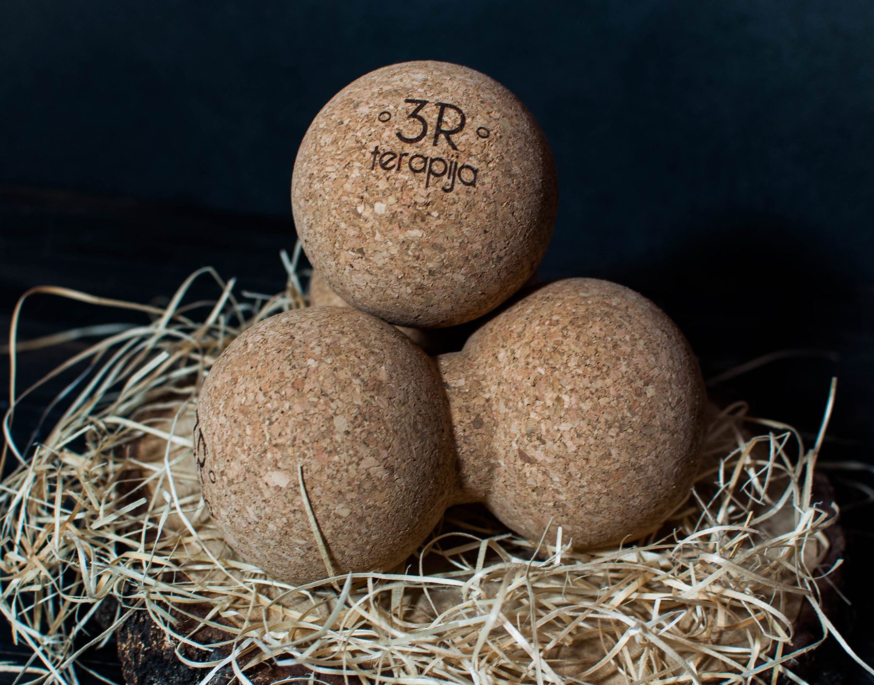 3R kamštinis masažo kamuoliukas(riešutas)