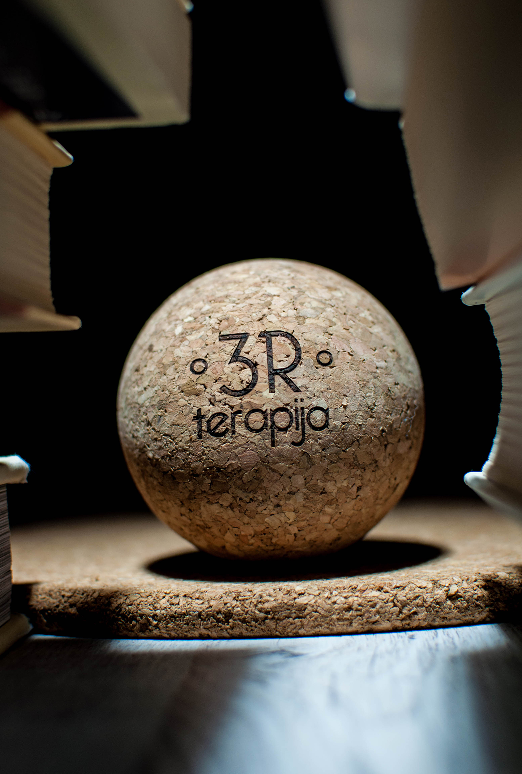 3R kamštinis masažo kamuoliukas 9CM