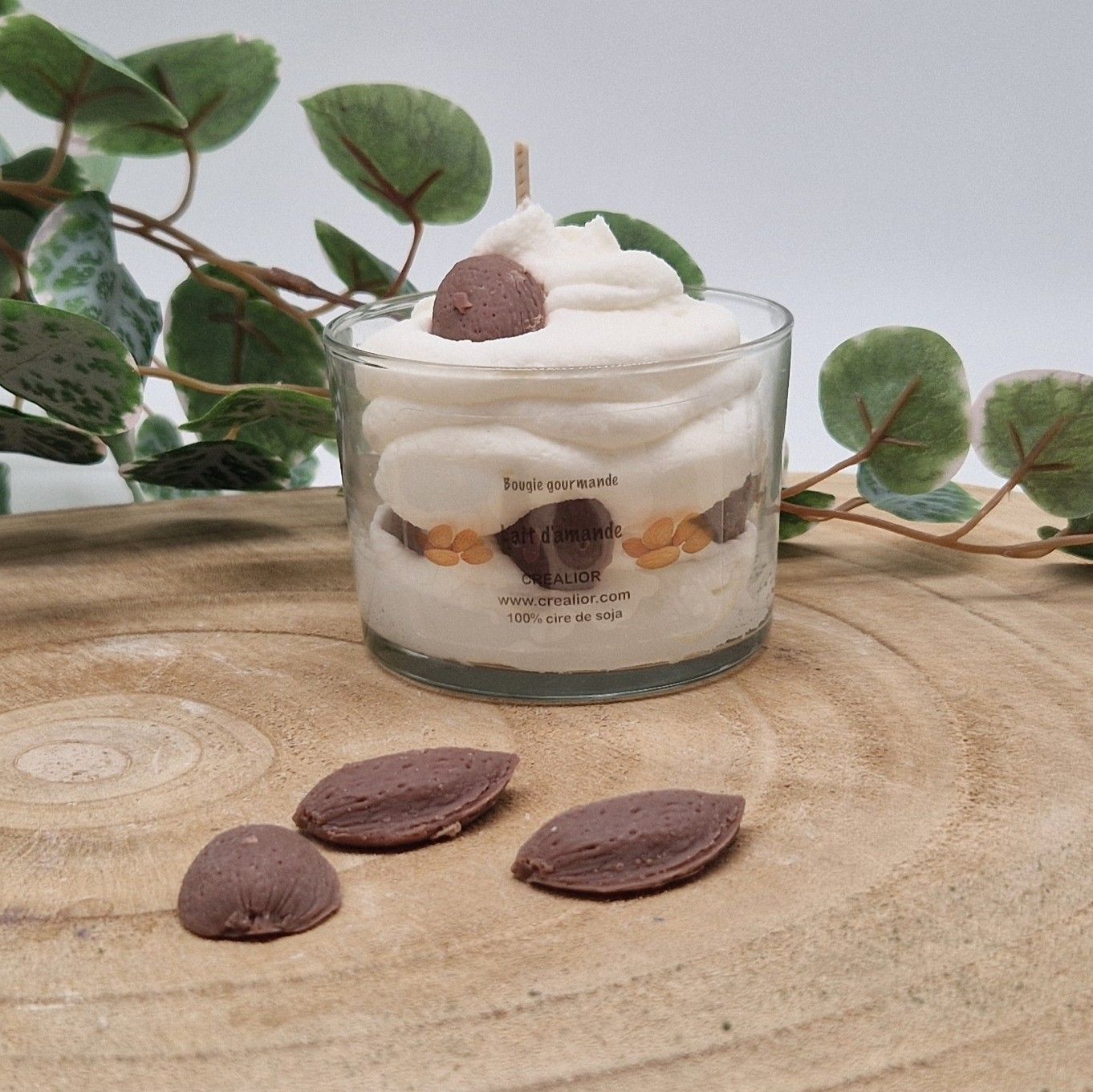 Bougie chantilly Lait d’Amande – Cire végétale & parfum gourmand
