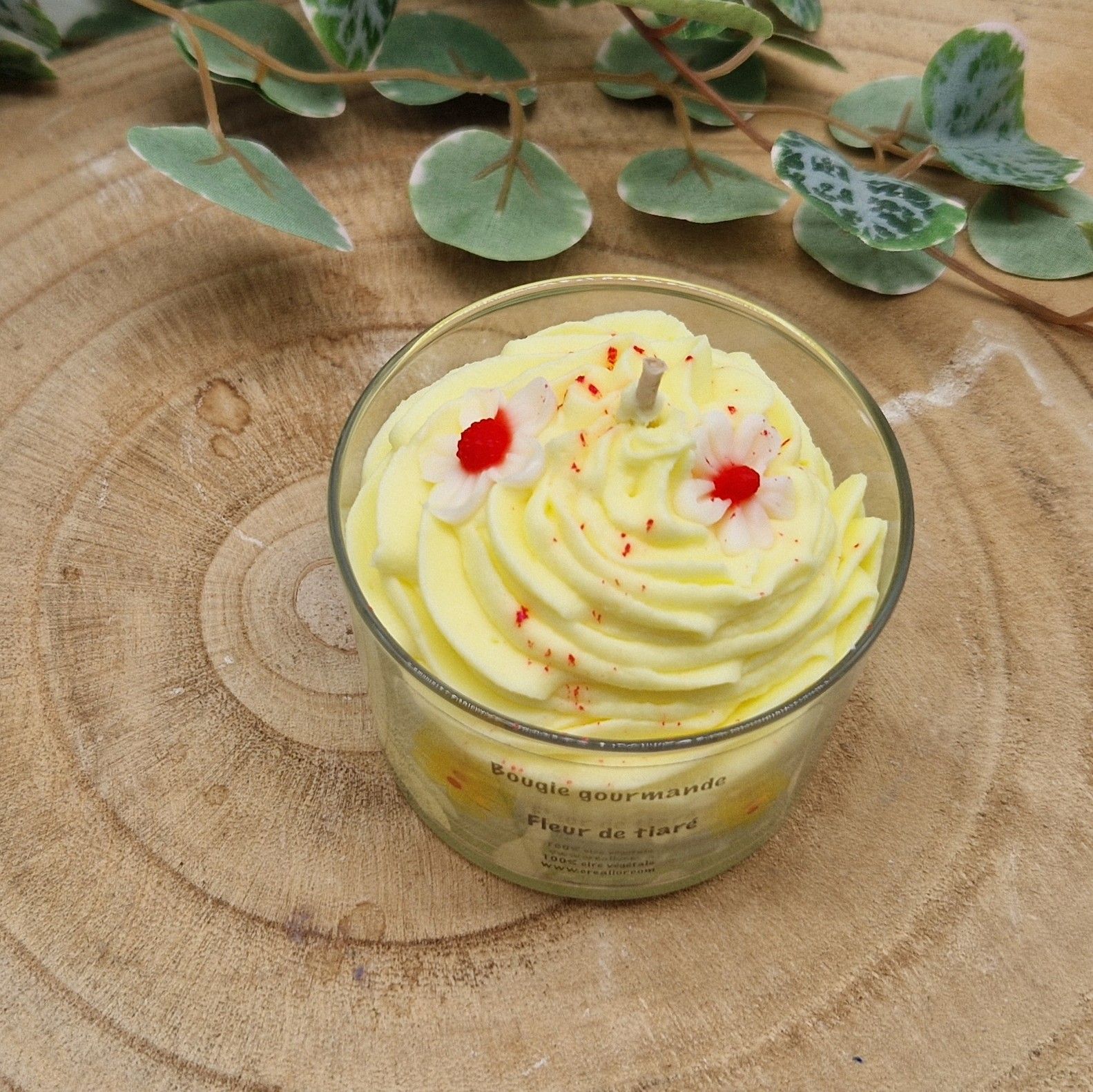 Bougie chantilly Fleur de Tiaré en cire végétale
