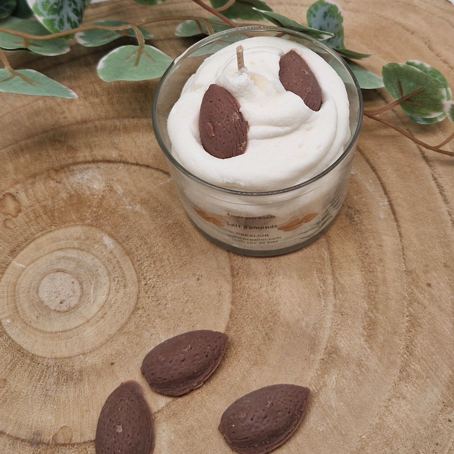 Bougie chantilly Lait d’Amande – Cire végétale & parfum gourmand