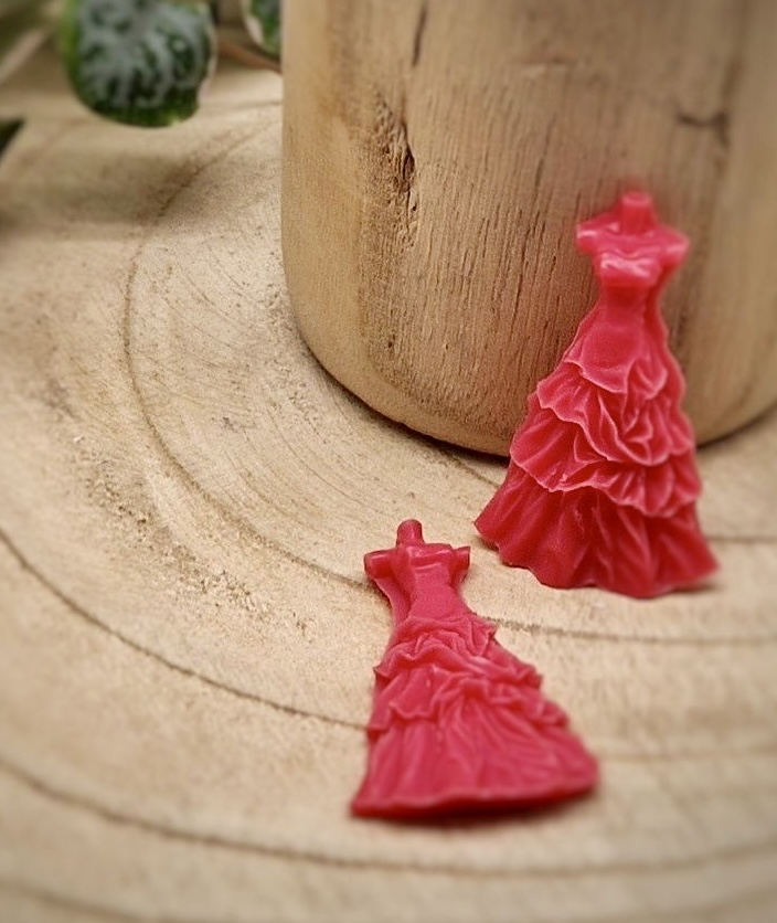 Lot de 2 fondants parfumés en forme de robe frou-frou