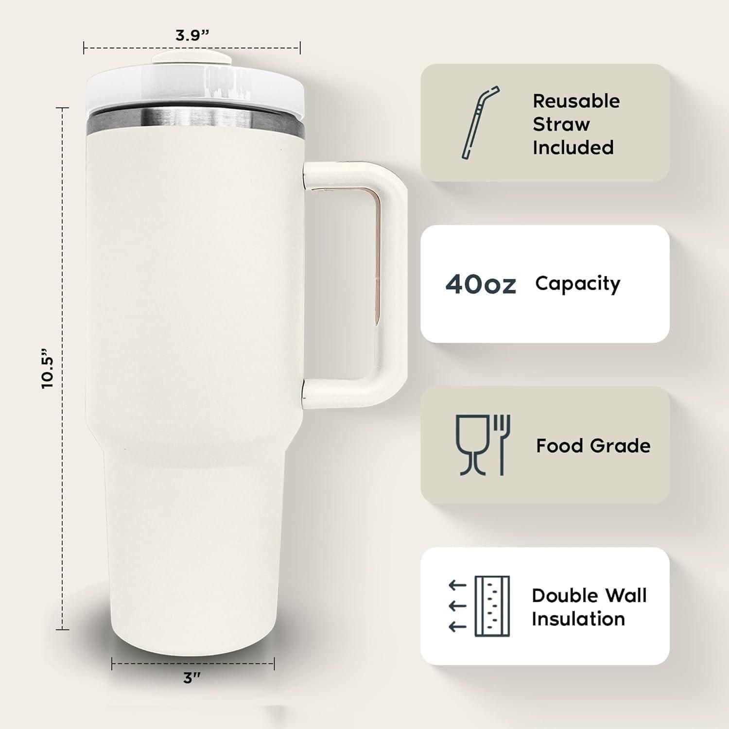 Colorful Insulated Tumblers with Handle