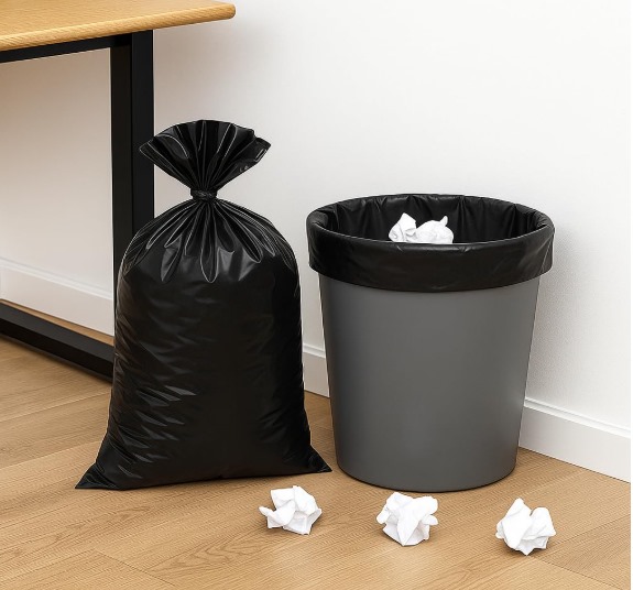 Black garbage bags
