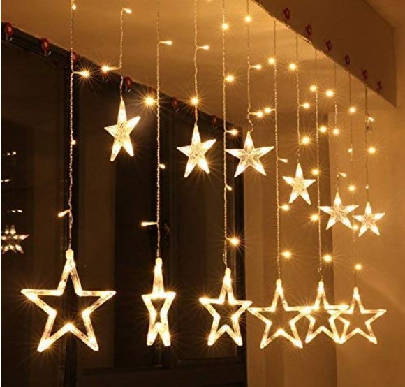 12 LED Star String Lights (138 LEDs) — 3m Warm White Fairy Lights for Christmas, Wedding, Party, Home & Patio Decoration