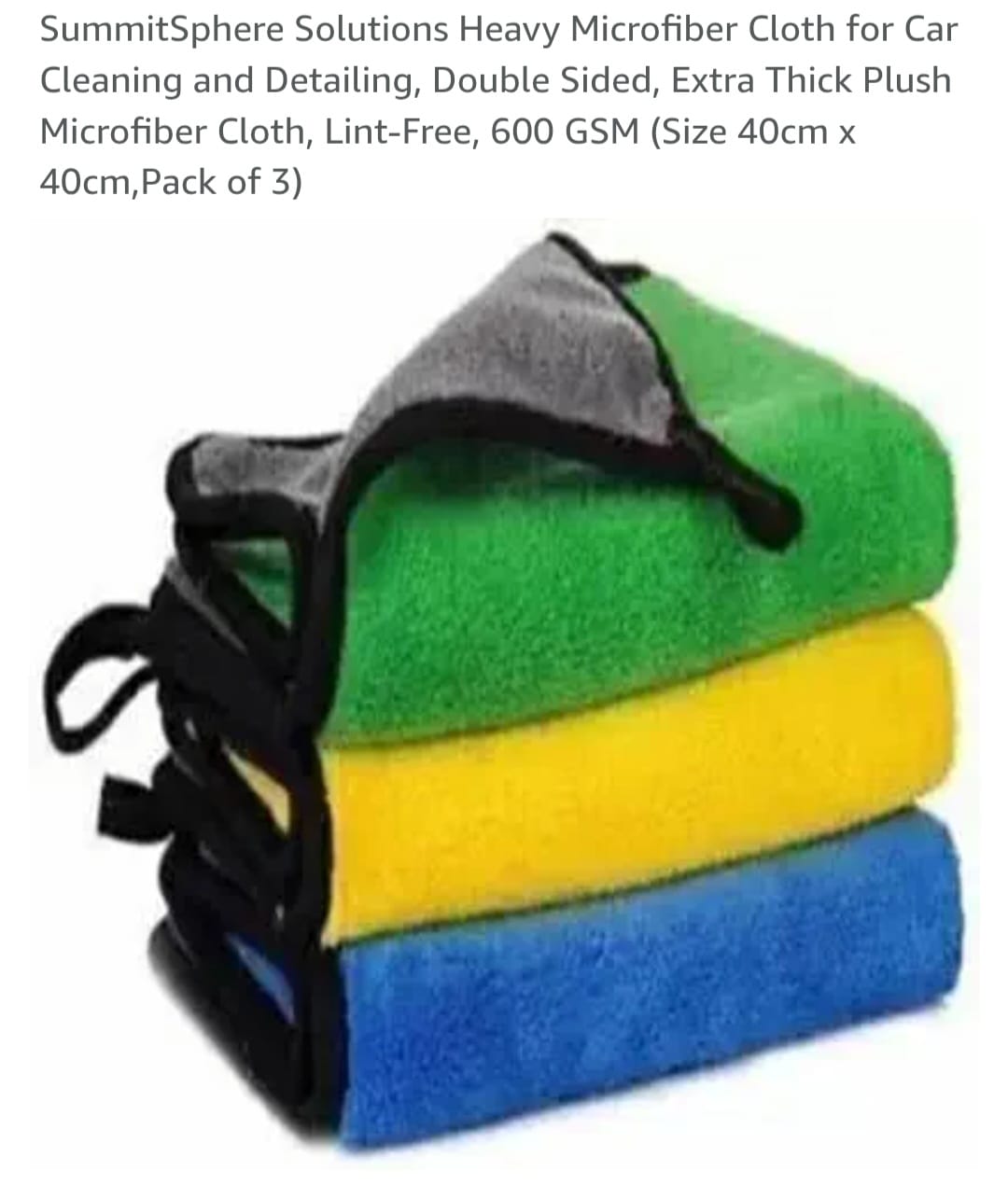 Heavy Microfiber Cleaning Cloths (Pack of 3)