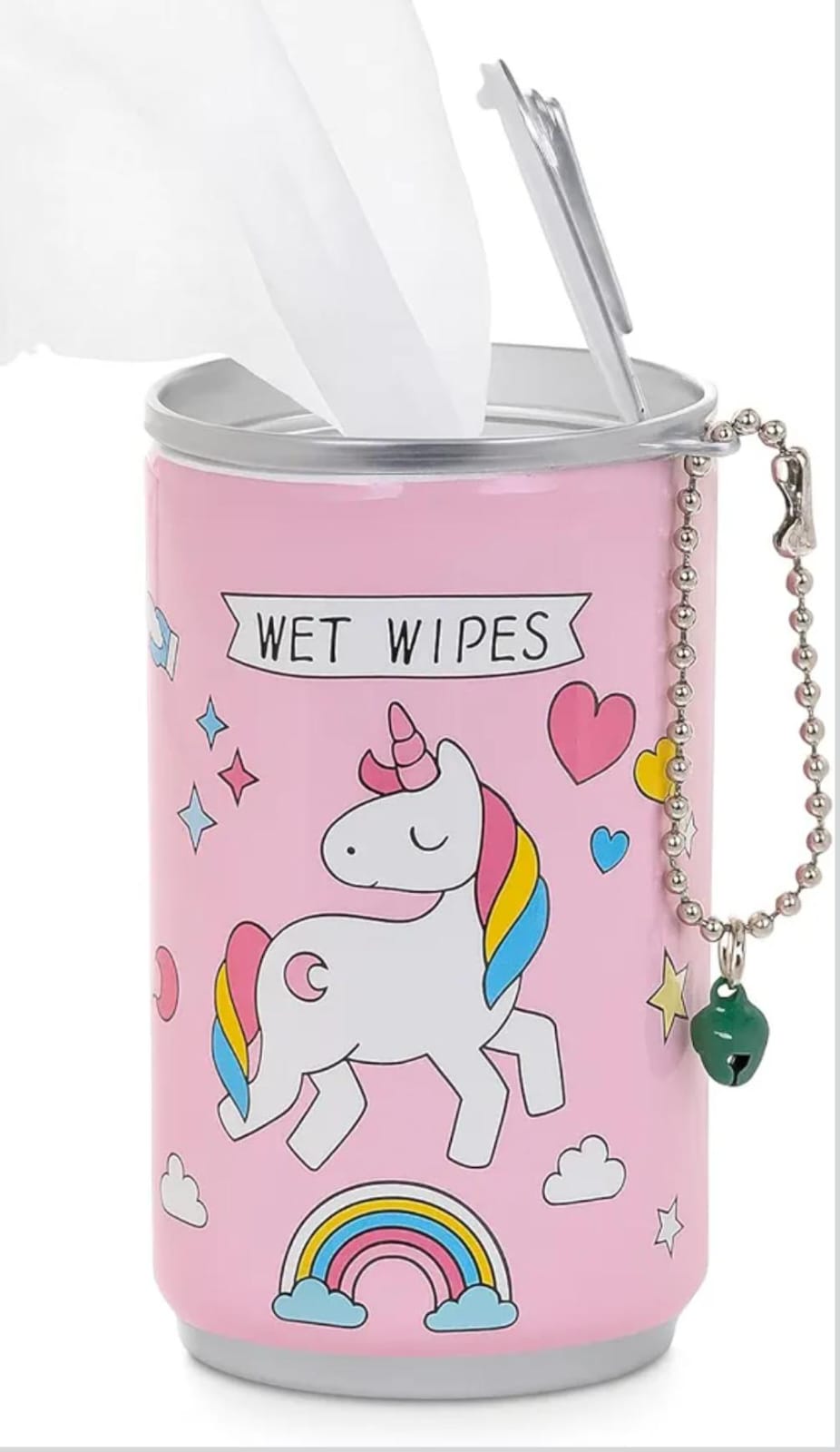 30 Pieces Tin Can Mini Wet Wipes With Cartoon Print for Kids, Girls, Men, and Women to Clean Faces & Bodies, Wet Wipes Napkins, and Portable Tin (pack of 2)