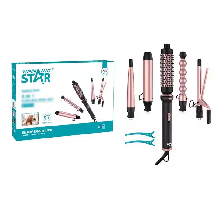 5-in-1 Hair Curling Wand Set