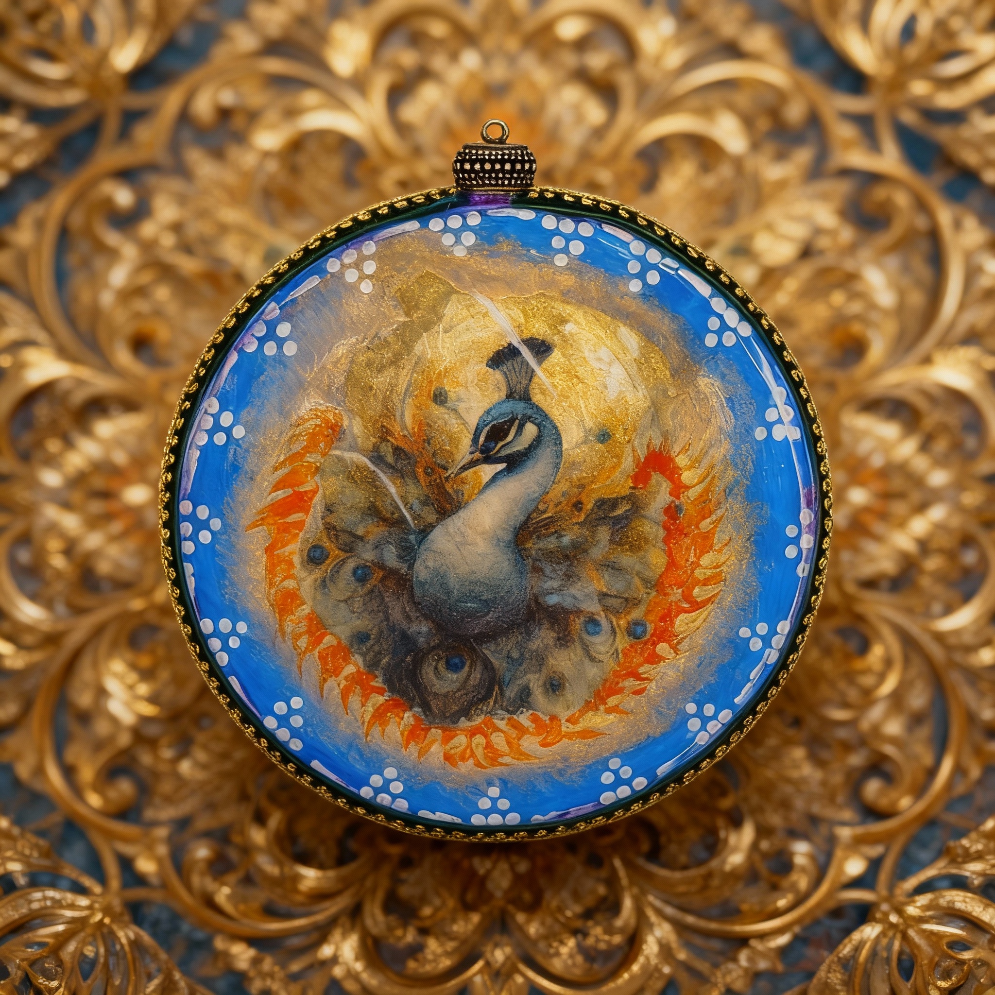 Medallón decorativo Pavo Real 03