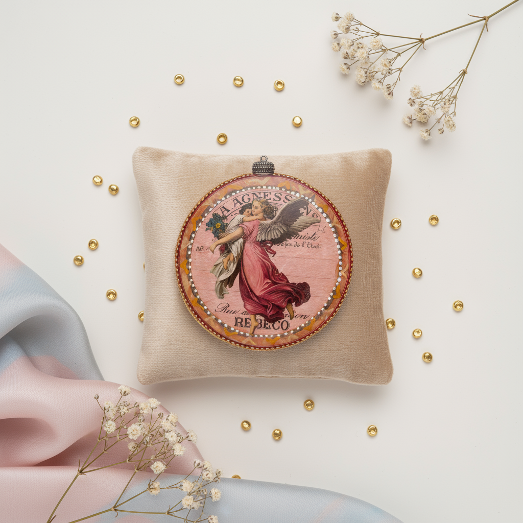 Medallón decorativo Ángeles Vintage 06