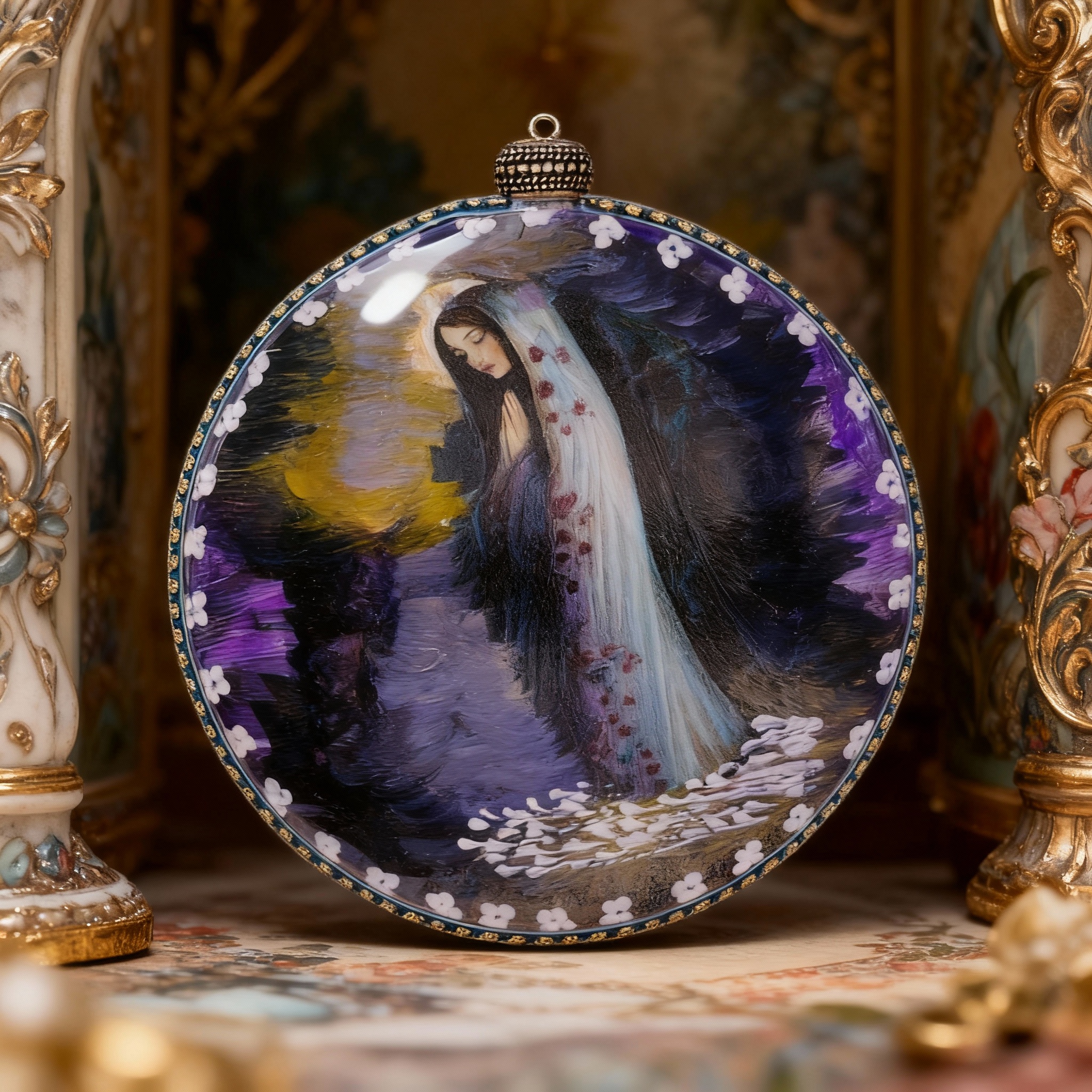 Medallón decorativo Virgen María 04