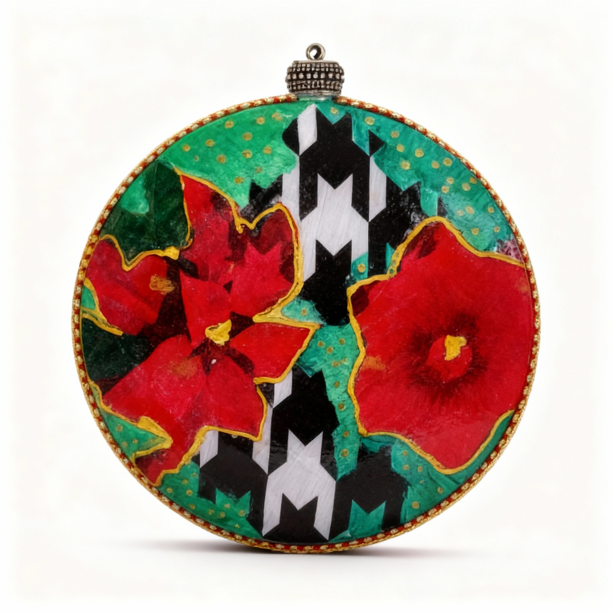 Medallón decorativo Poinsettias 06