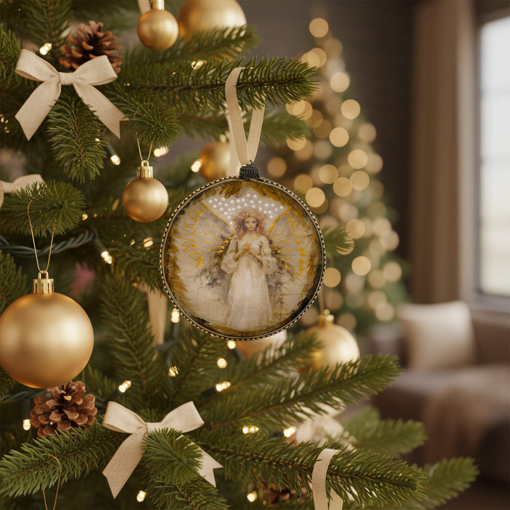 Medallón decorativo Ángeles 01