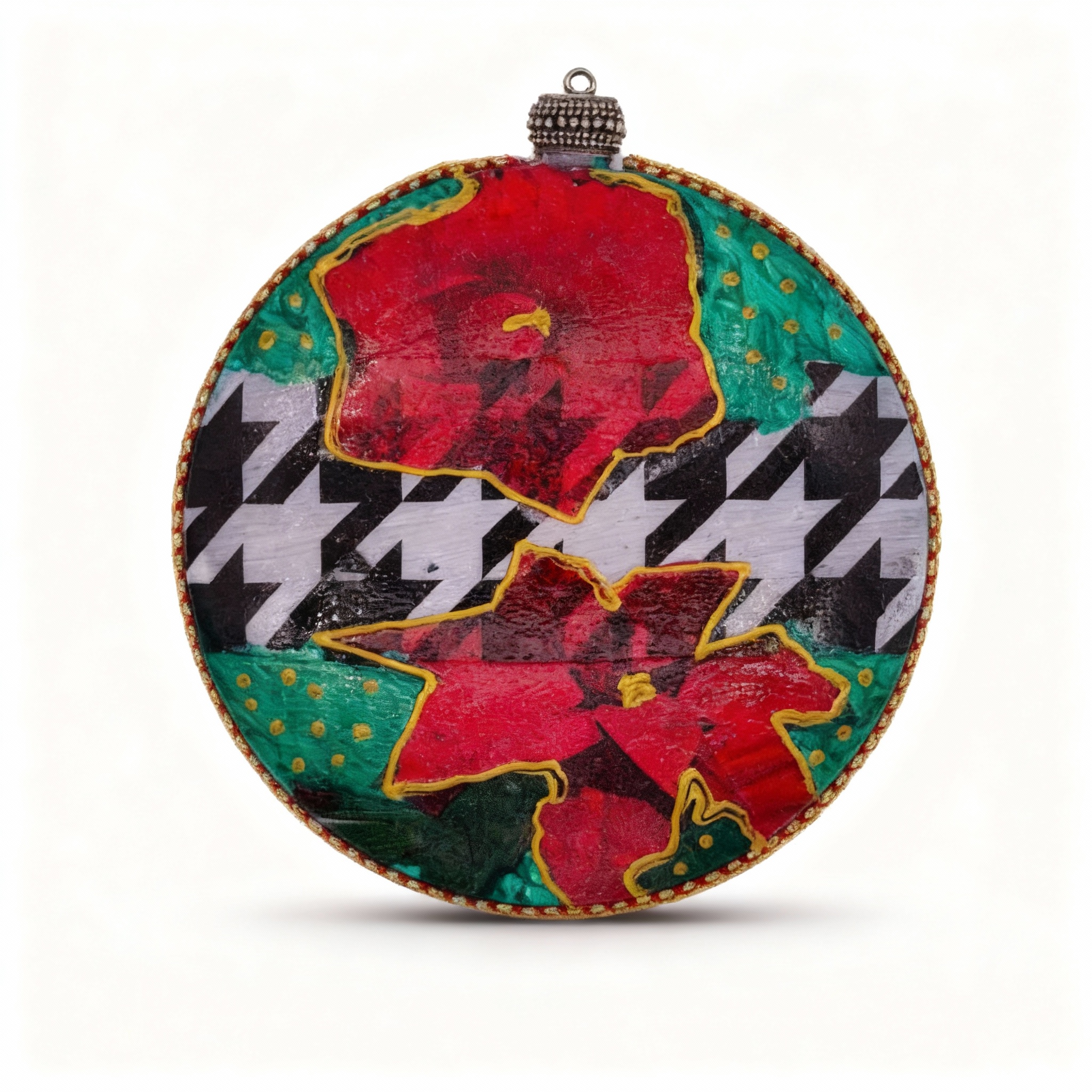 Medallón decorativo Poinsettias 02